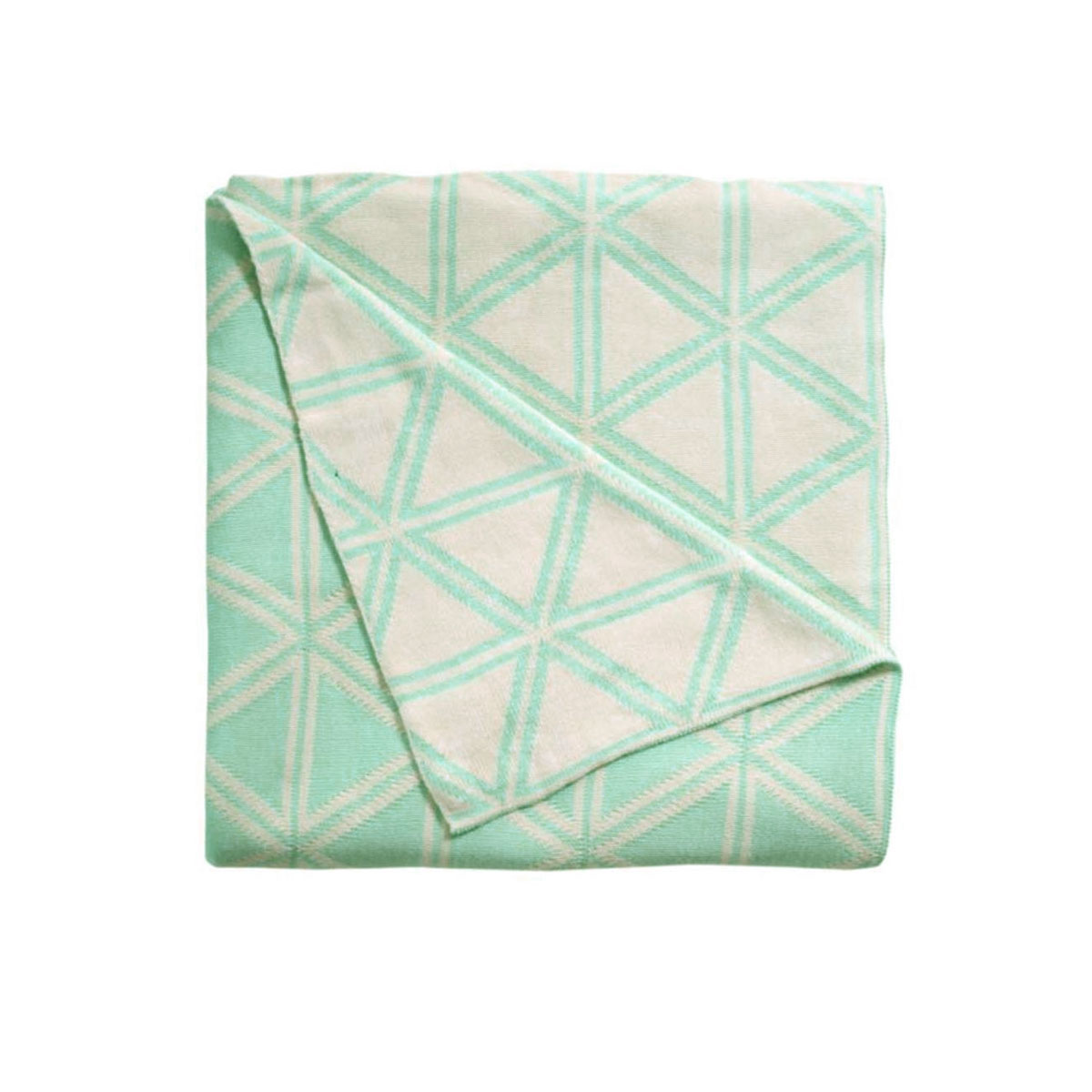 V442-IDC-THROW-WELLINGTON-GLACIER-RE-78531-00 Wellington 100% Cotton Knitted Throw Rug Glacier - Image 1