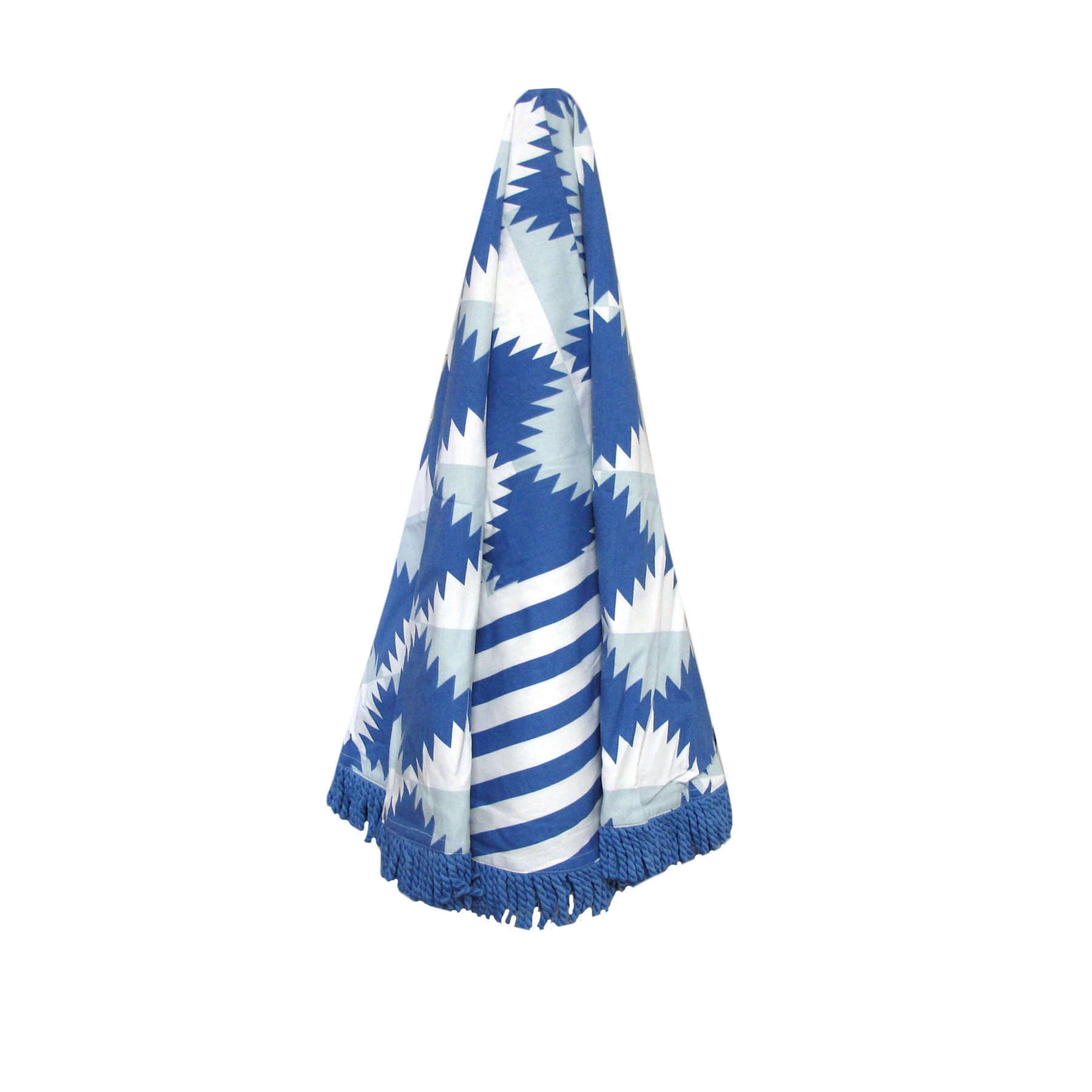 V442-IDC-TOWEL-TURKISHARCTIC-BLUE-RD-78520-00 J.Elliot Home Arctic Round Cotton Turkish Towel Blue - Image 1