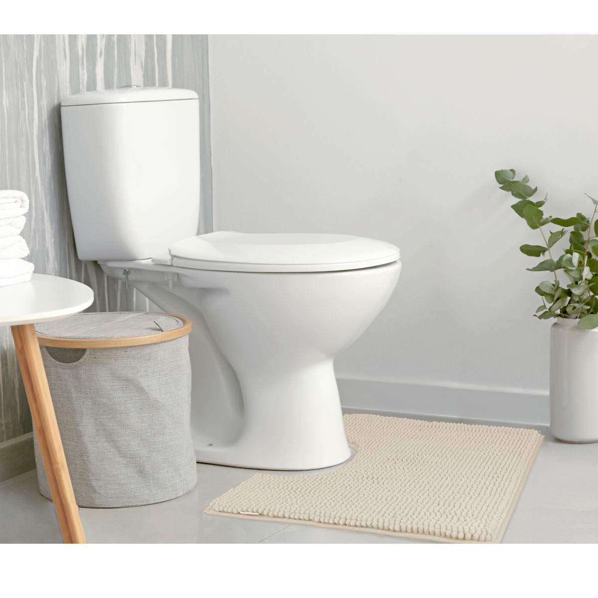 V442-INT-BATHM-TOGGLECONTOURED-STONE-SH-141507-00 Toggle Microfiber Bath Mat Contourned Stone - Image 1