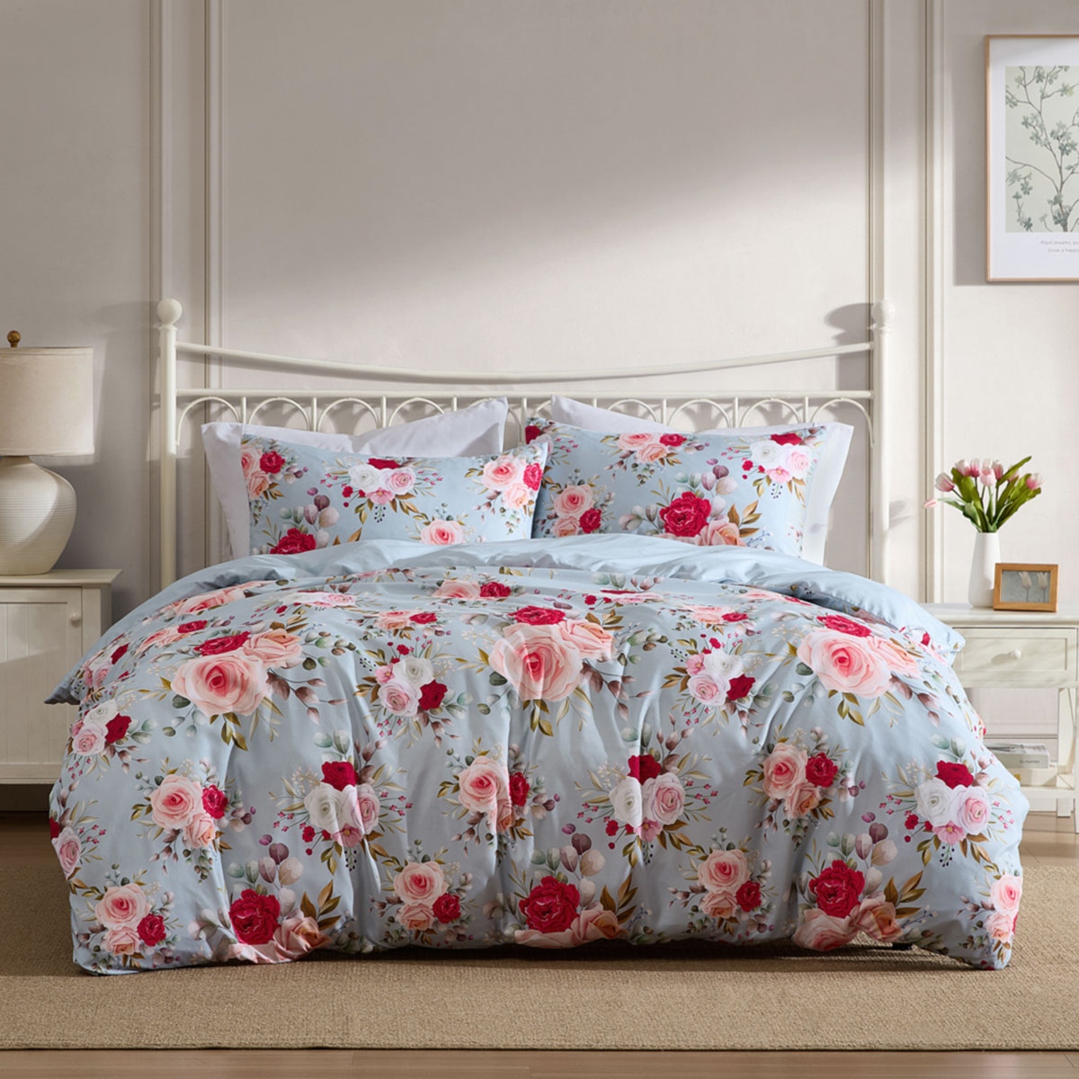 V442-INT-QUILTCS-AMELIE-MULTI-QS-202506190425-00 Ardor Amelie Multi Floral Printed Quilt Cover Set Queen - Image 1
