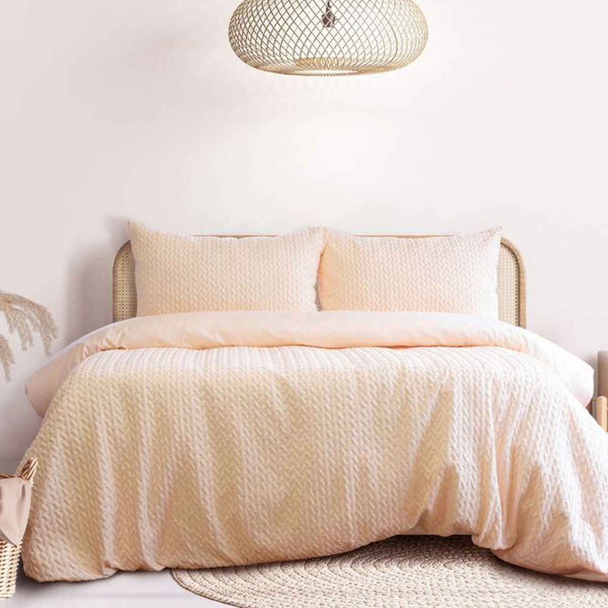 V442-INT-QUILTCS-BONDI-SORBET-KI-141901-00 Ardor Embossed Quilt Cover Set Bondi Sorbet King - Image 1