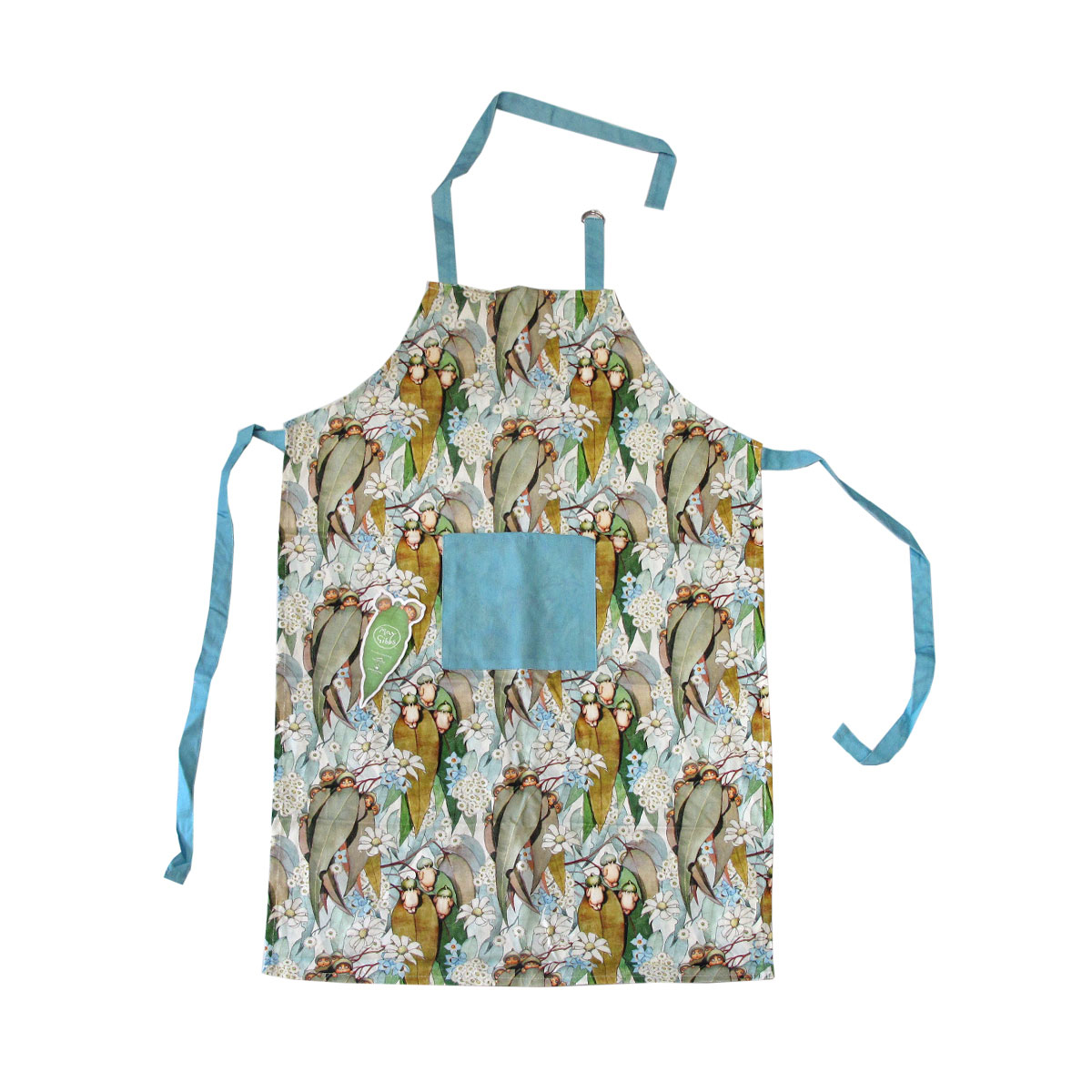 V442-JTC-APRON-GUMNUTBABY-MULTI-SH-183890-00 May Gibbs Gumnut Baby Cotton Apron 60 x 85 cm - Image 1