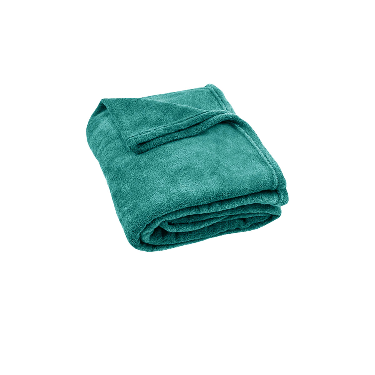 V442-JTC-THROW-URBAN-EMERALD-RE-145688-00 240GSM Urban Ultra Soft Coral Fleece Throw Rug 120 x 150cm Emerald Green - Image 1