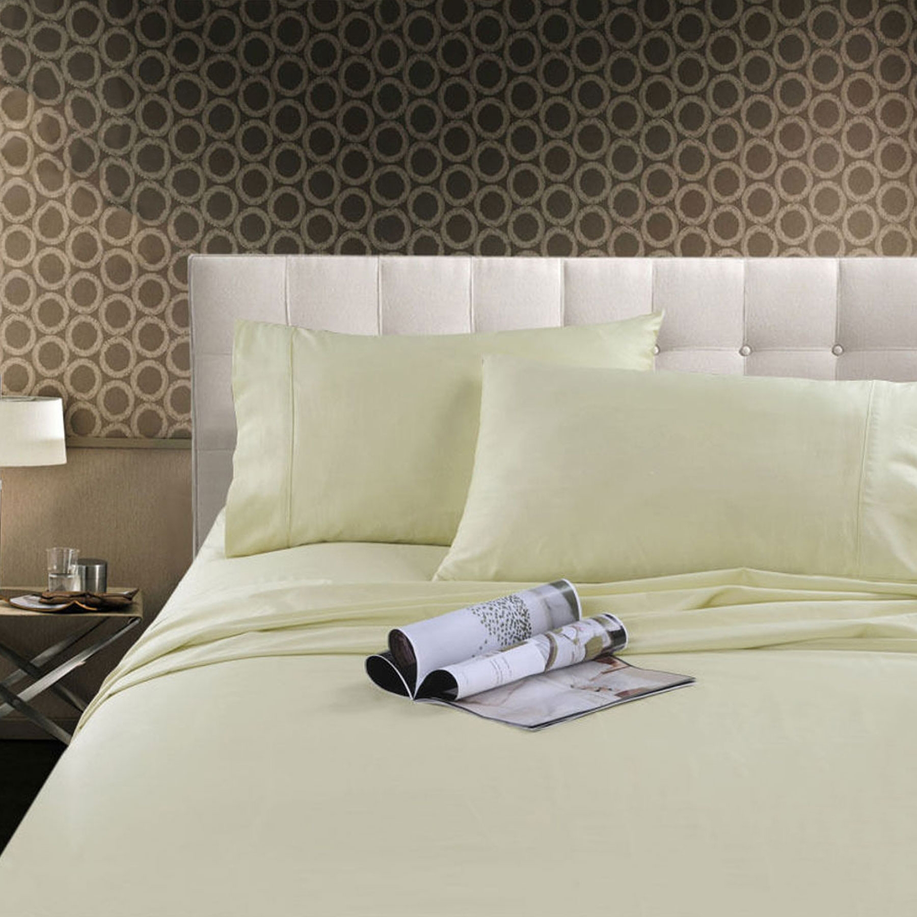 V442-KIT-SHEETS-300TCHOTEL-CREAM-SB-150959-00 Kingtex 300TC Cotton Sheet Set Cream Single - Image 1