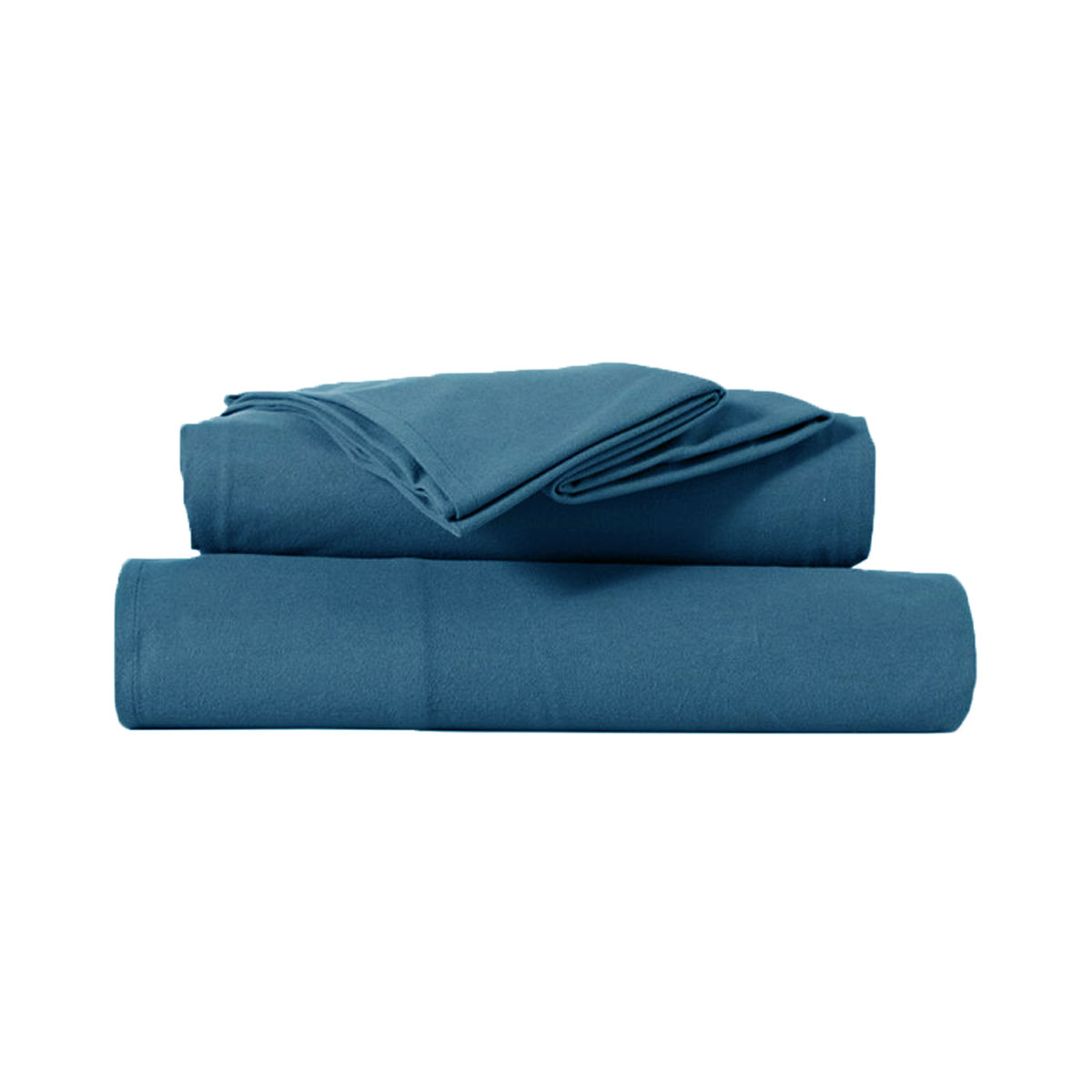 V442-KIT-SHEETS-MF2023-STEELBLUE-QS-183855-00 Kingtex Ultra-Soft Micro Flannel Sheet Set 40 cm Wall Steel Blue Queen - Image 1