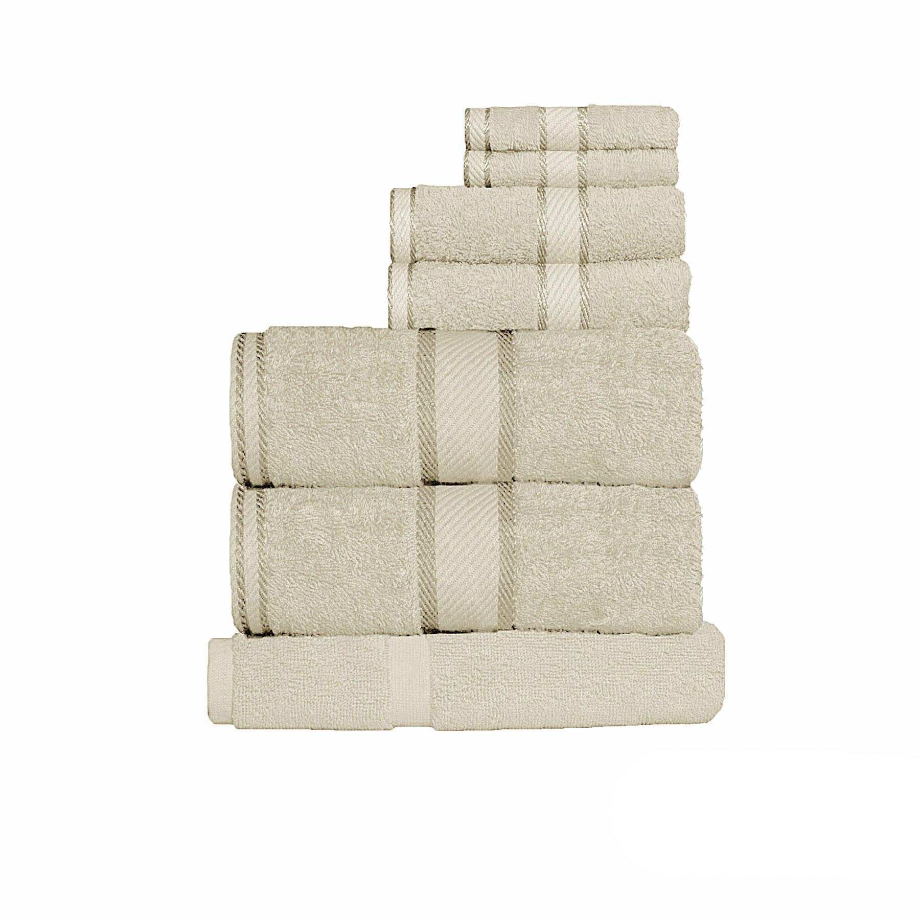 V442-KIT-TOWEL-7PTOWEL-LINEN-158515-00 Kingtex 550gsm Cotton 7 Pce Towel Set Linen - Image 1