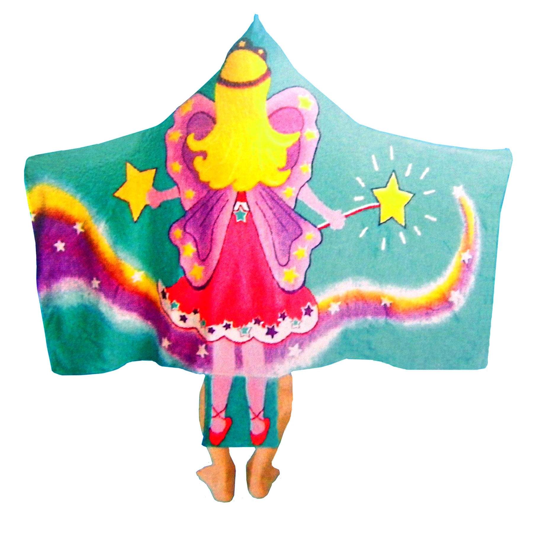 V442-KIT-TOWEL-CAPEFAIRY-MULTI-SH-145685-00 Kids Cotton Velour Beach Cape Fairy - Image 1