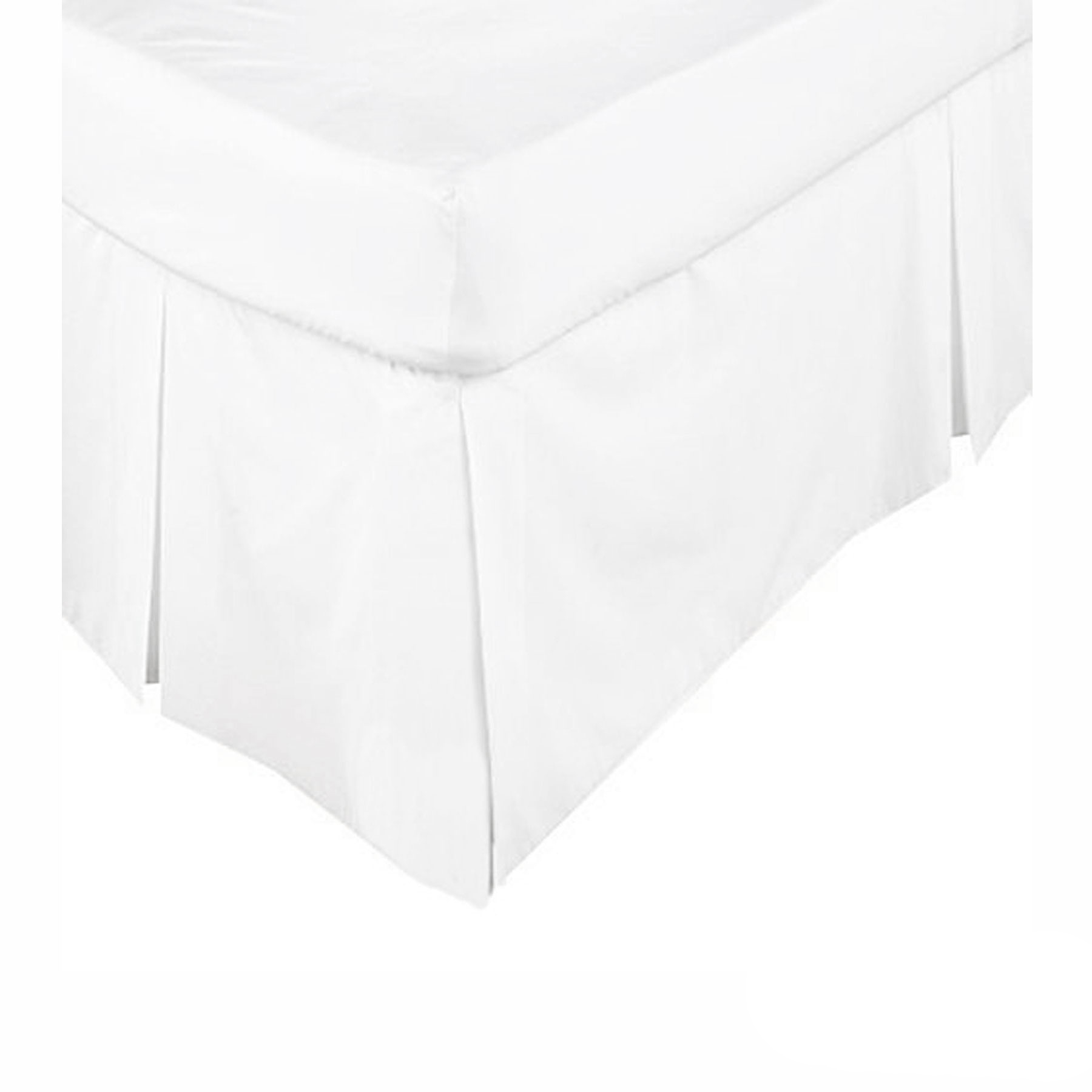 V442-KIT-VALANCE-225TC-WHITE-SB-158491-00 KINGDOM Box Pleated Valance White - SINGLE - Image 1