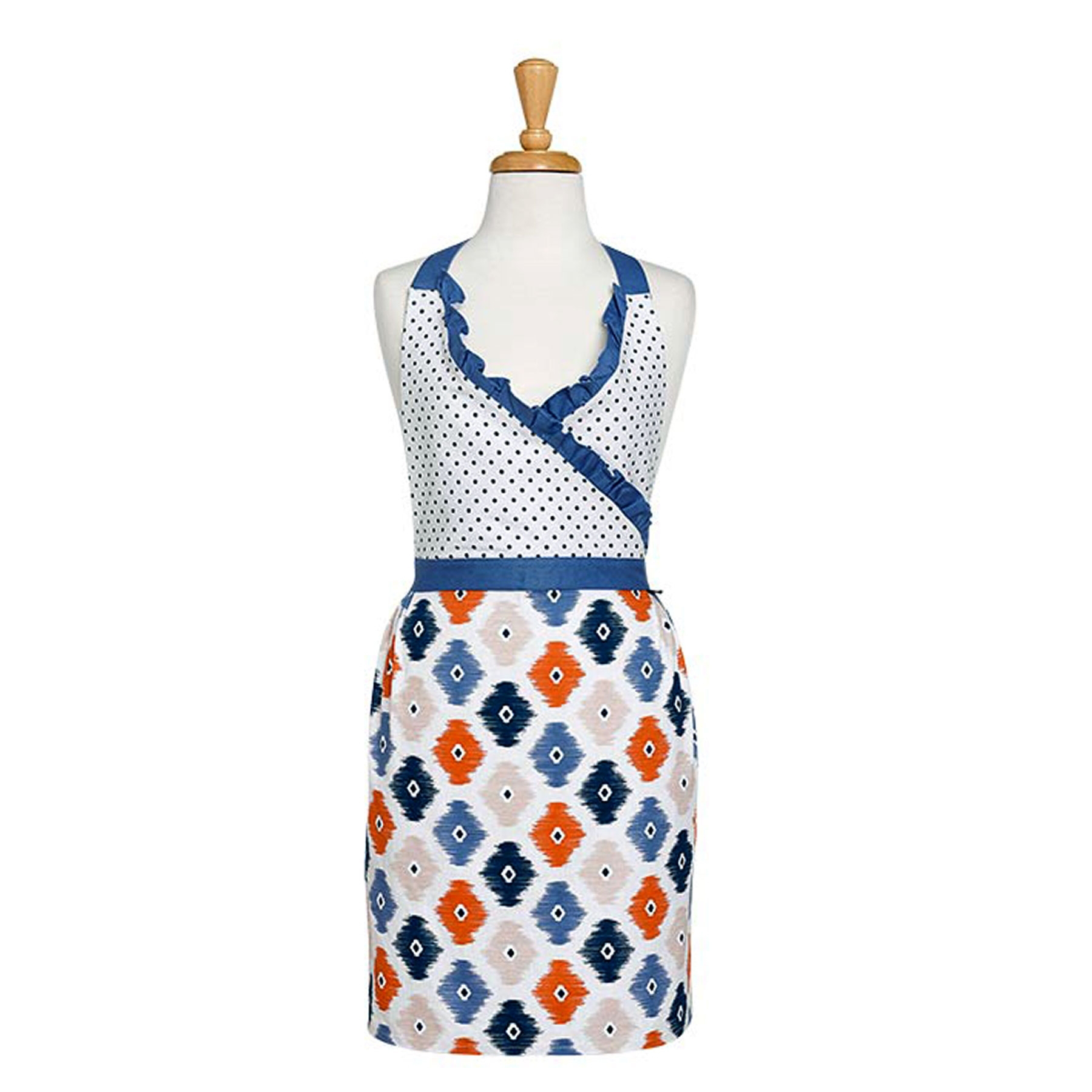V442-LDE-APRON-MILA-MULTI-SH-77913-00 Ladelle Mila Ladies Women Kitchen / BBQ Cotton Apron - Image 1
