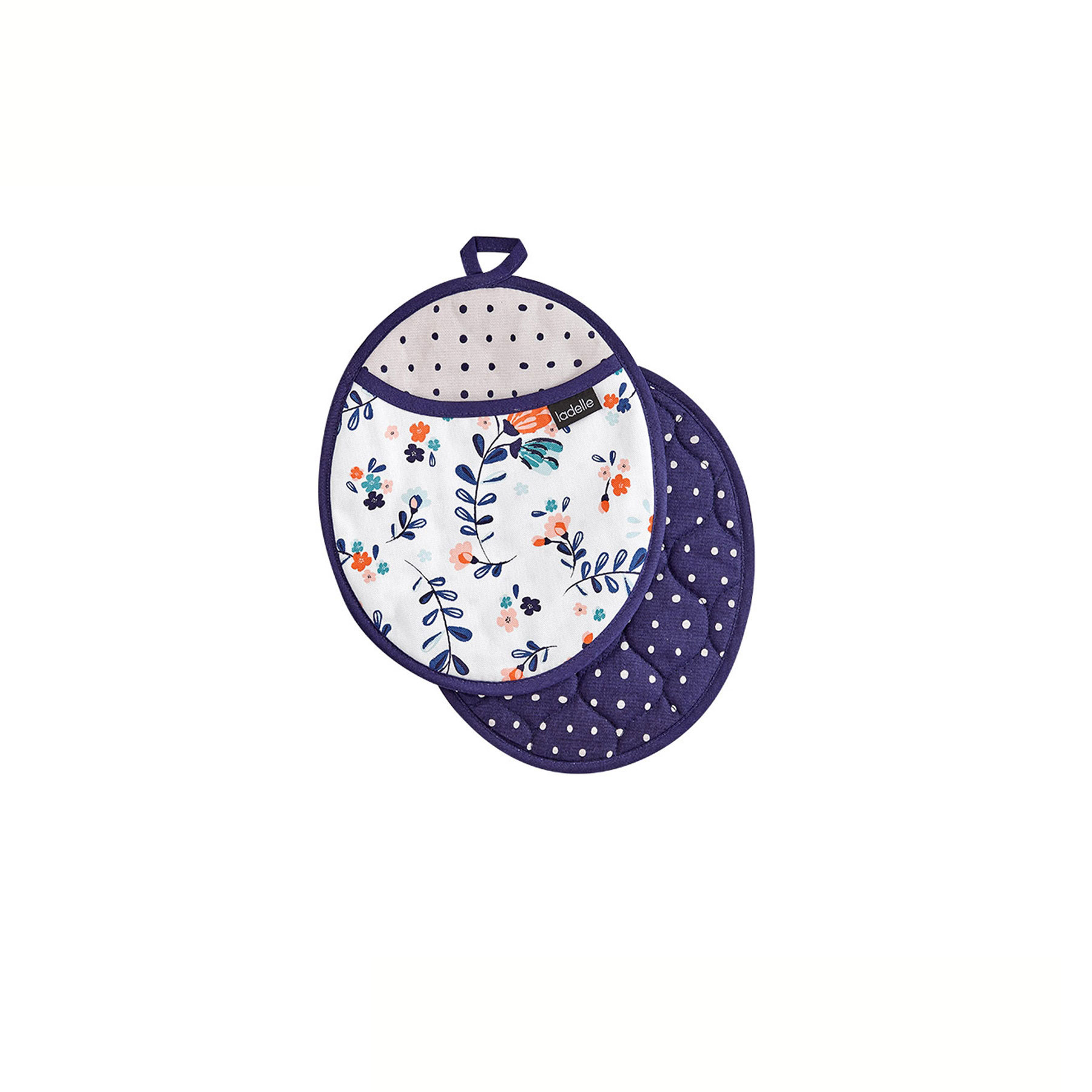 V442-LDE-OVENM-AIMERLAVIE2POTHOLDER-MULTI-SH-77896-00 Ladelle Set of 2 - Aimer La Vie Kitchen / BBQ Cotton Pot Holders - Image 1