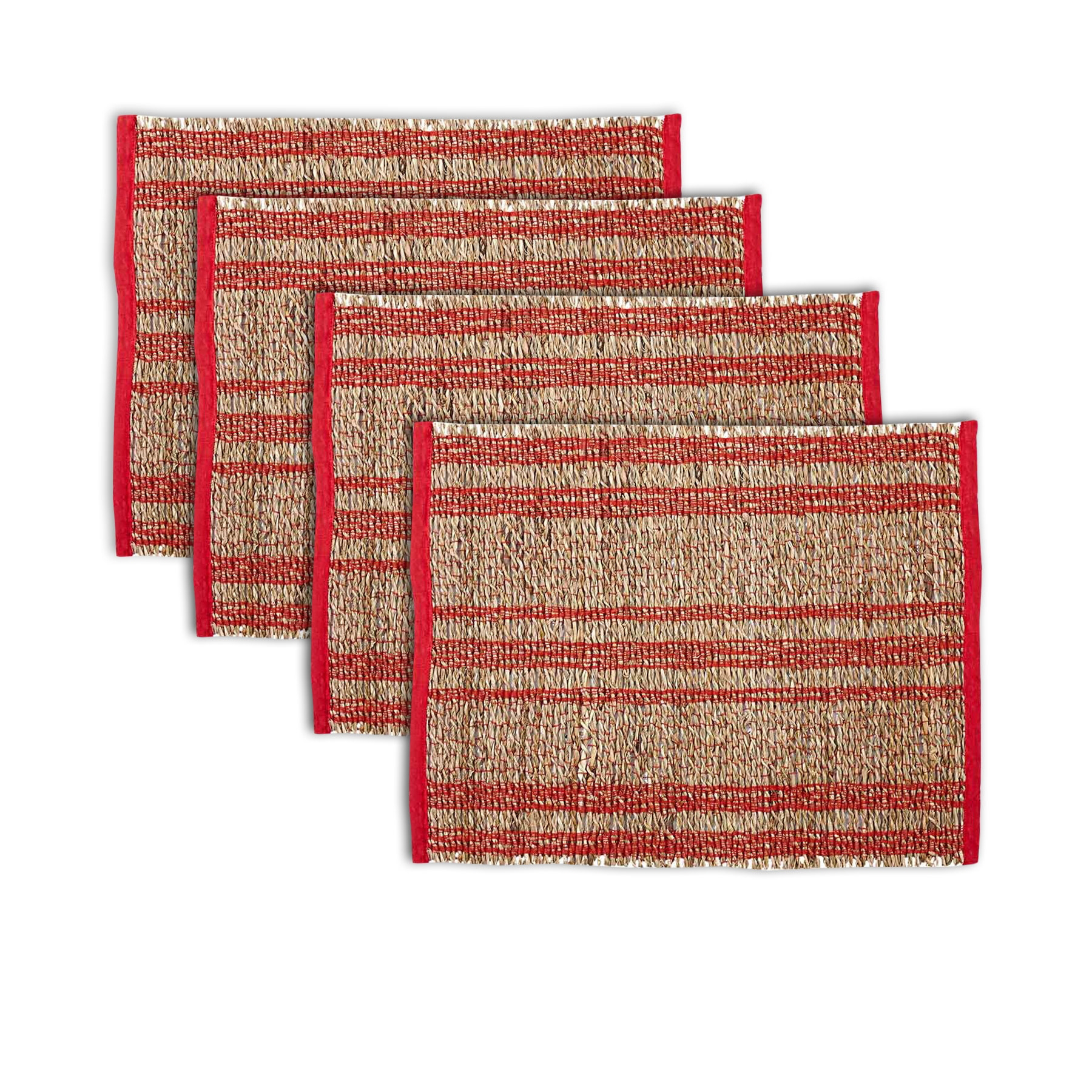 V442-LDE-TABLEPLACEMAT-LOMA-TERRACOTTA-RE-77782-00 Ladelle Set of 4 Loma Woven Table Placemats Terracotta - Image 1