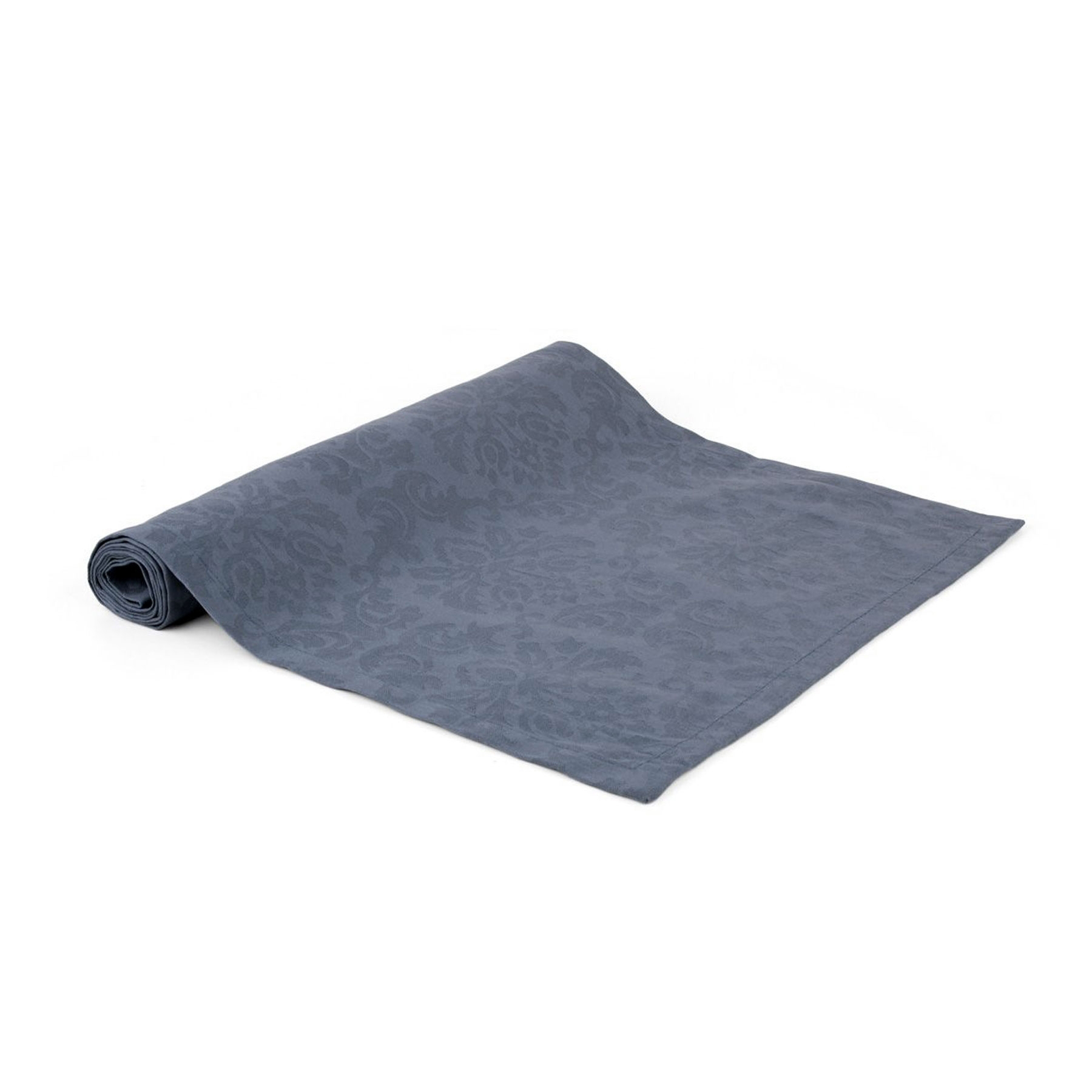 V442-LDE-TABLER-MADISON-BLUE-RE-77773-00 Ladelle Madison Blue 100% Cotton Damask Jacquard Table Runner 40 x 150 cm - Image 1