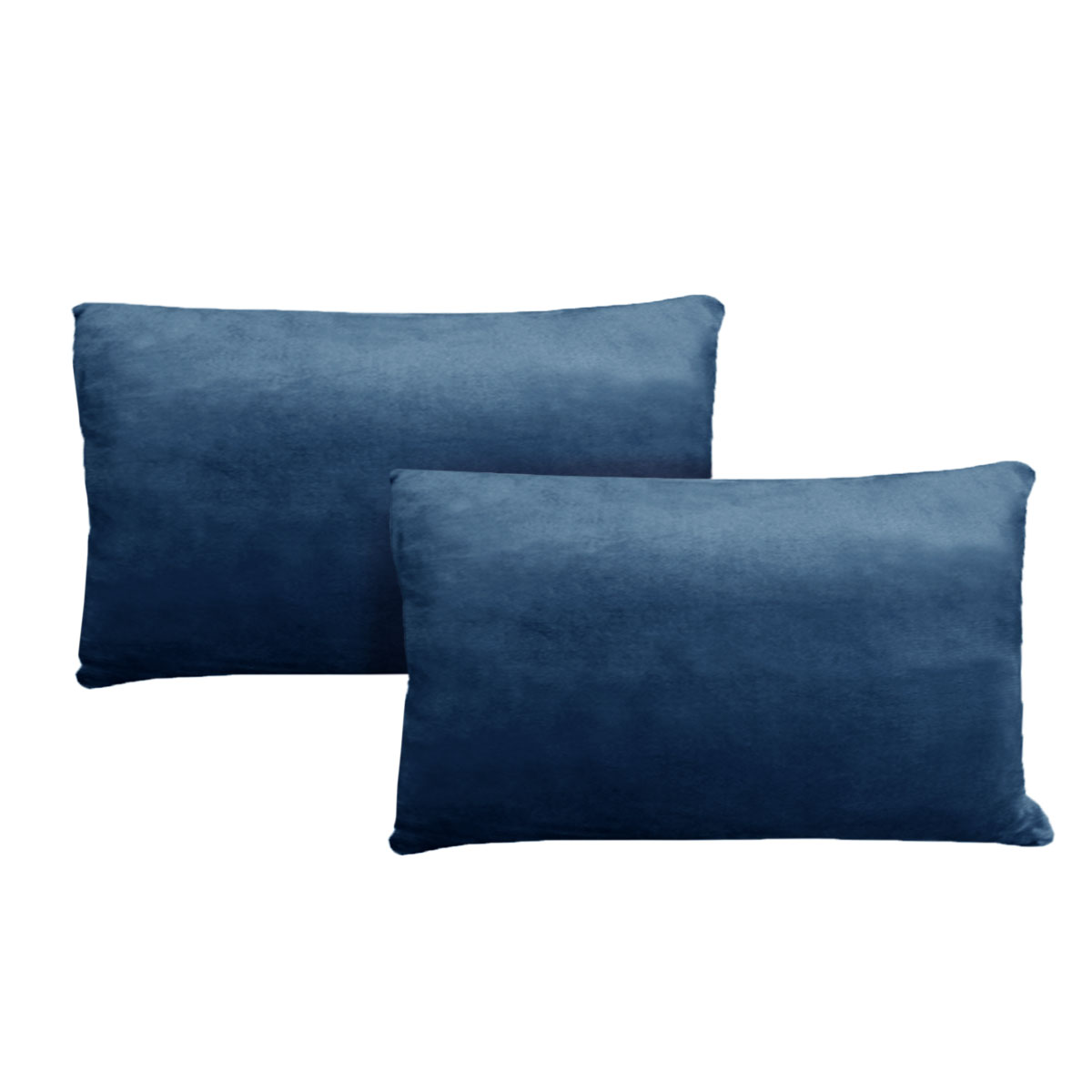 V442-MFL-PILLOWC-AUGUSTA-NAVY-ST-202783-00 Alastairs Augusta Navy Pair of Flannel Fleece Standard Pillowcases - Image 1