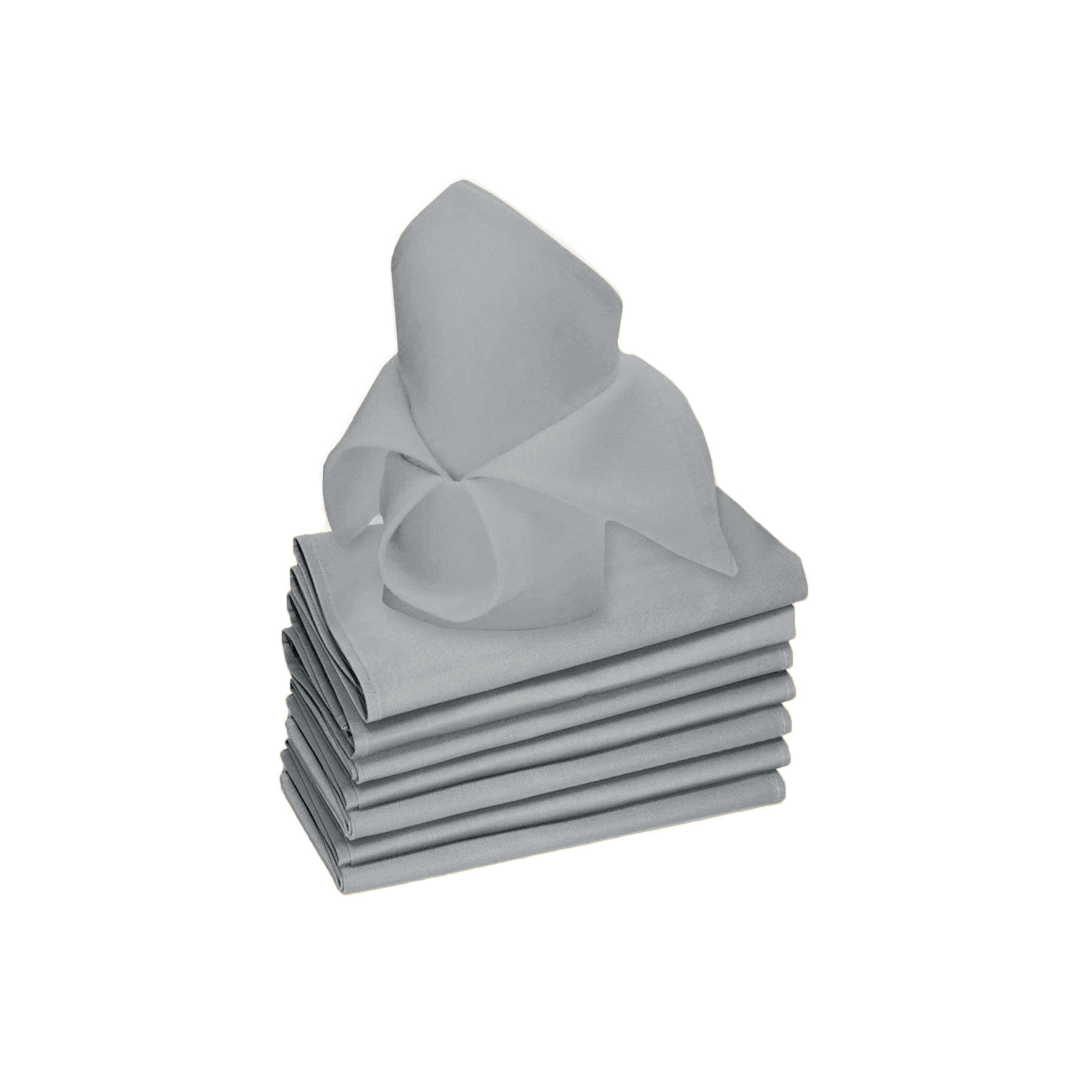V442-RAN-MISC-LOLLIPOP8NAPKINS-GREY-SQ-77558-00 Rans Set of 8 Lollipop Cotton Napkins - Grey - Image 1