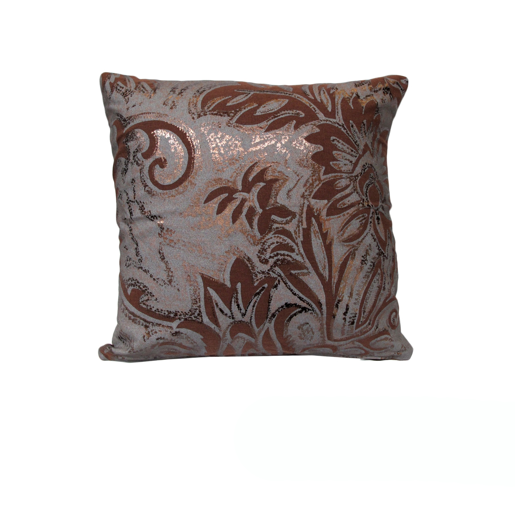 V442-RAP-CUSHIONC-MOONLIGHT-CHOCOLATE-SQ-208776-00 Rapee Moonlight Chocolate Metallic Print Cushion Cover 43 x 43 cm - Image 1