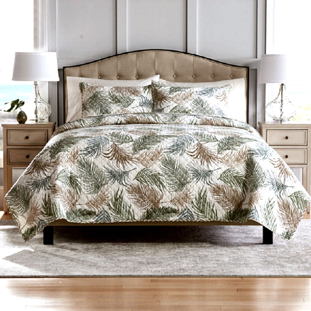 V442-STT-COVERLET-AURORA-WHITE-QS-209141-00 100% Cotton Lightly Quilted Coverlet Set Aurora Queen - Image 1