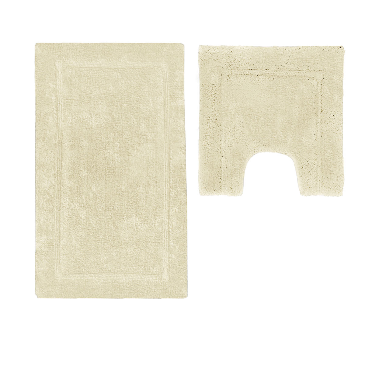 V442-UNA-BATHM-AXEL-VANILLA-SH-202502260932-00 2200GSM 2 Pce Axel 100% Cotton Bath Mat Set Vanilla - Image 1