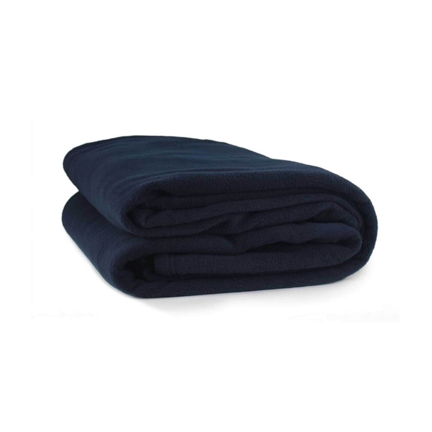 V442-WAM-BLANKET-POLARFLEECE-NAVY-KI-204905-00 Jason Polar Fleece Blanket Navy - King - Image 1