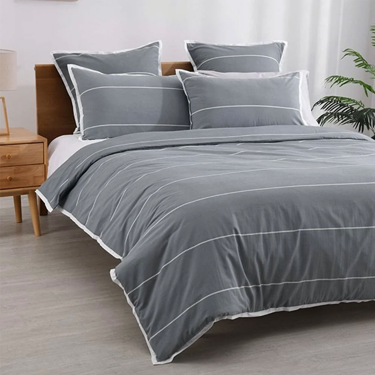 V442-WAM-QUILTCS-CALISTA-GRANITE-QS-204708-00 Jason Calista Granite Quilt Cover Set Queen - Image 1
