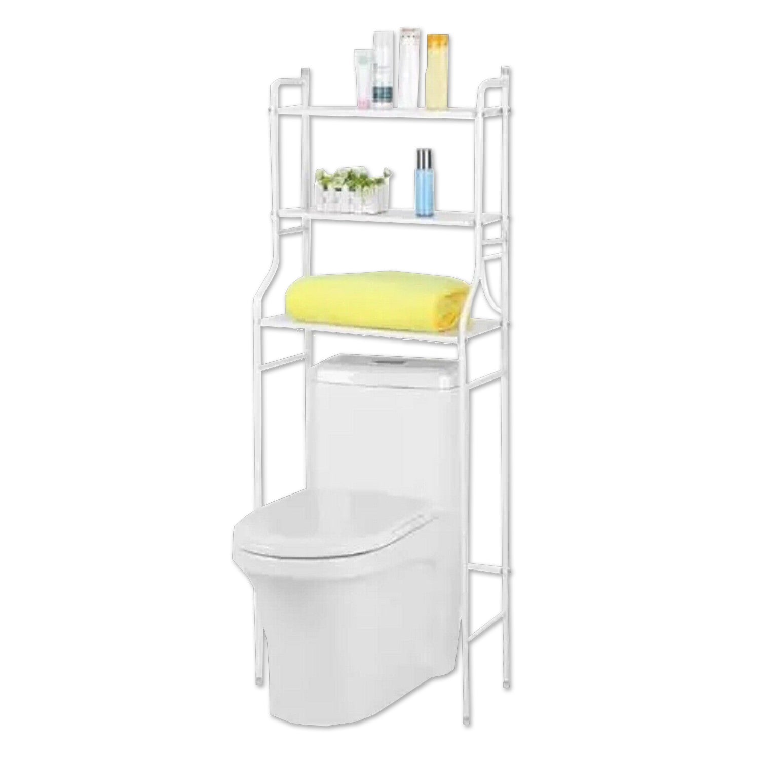 V462-HG-146-01-143287-00 3 Tier Toilet Shelf Rack Over Laundry Bathroom Washing Machine Storage Shelves Stand - Image 1