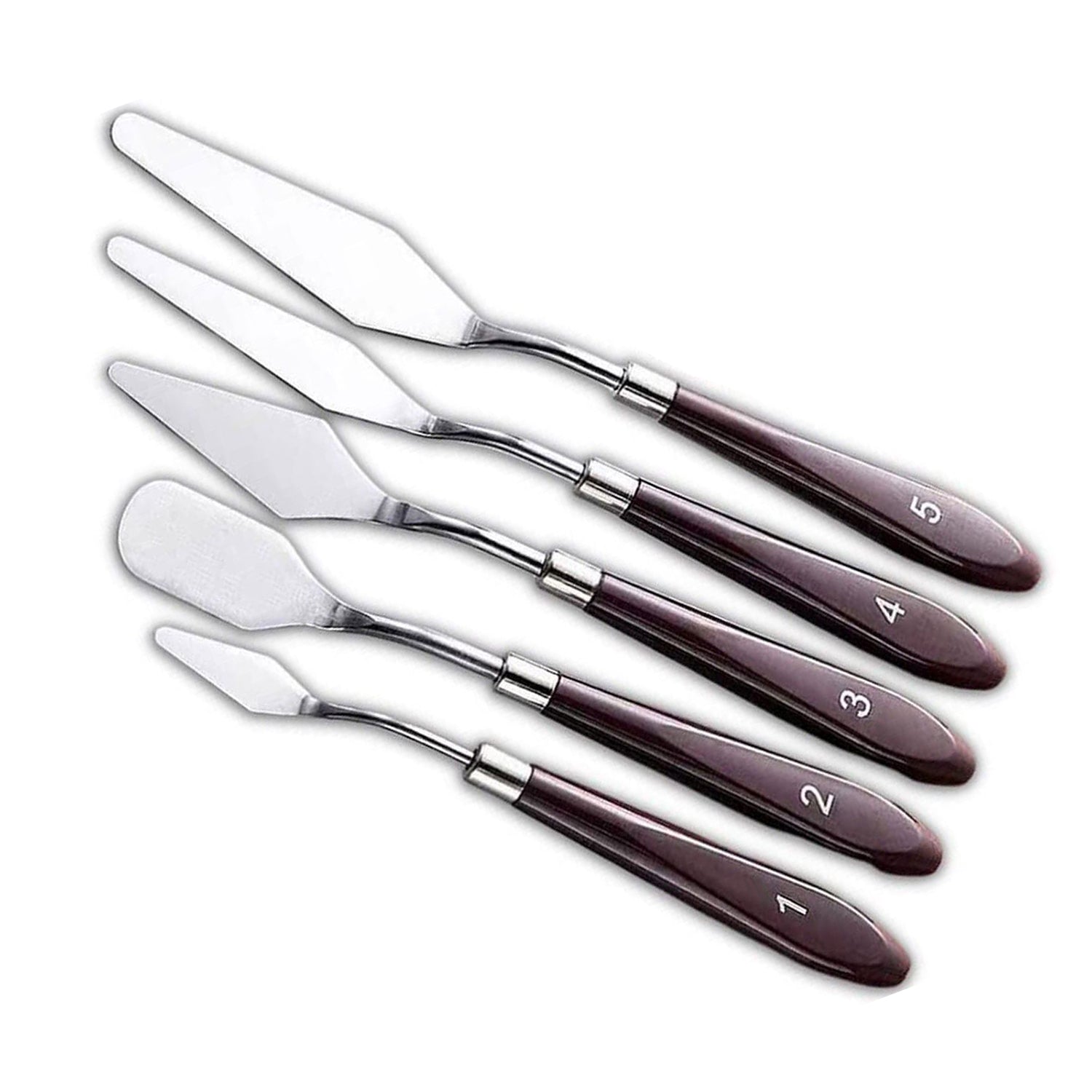V462-HG-147-01-95909-00 Cake Cream Spatula 5 Pcs/Set Stainless Steel Frosting Spatula Baking Pastry Tools - Image 1