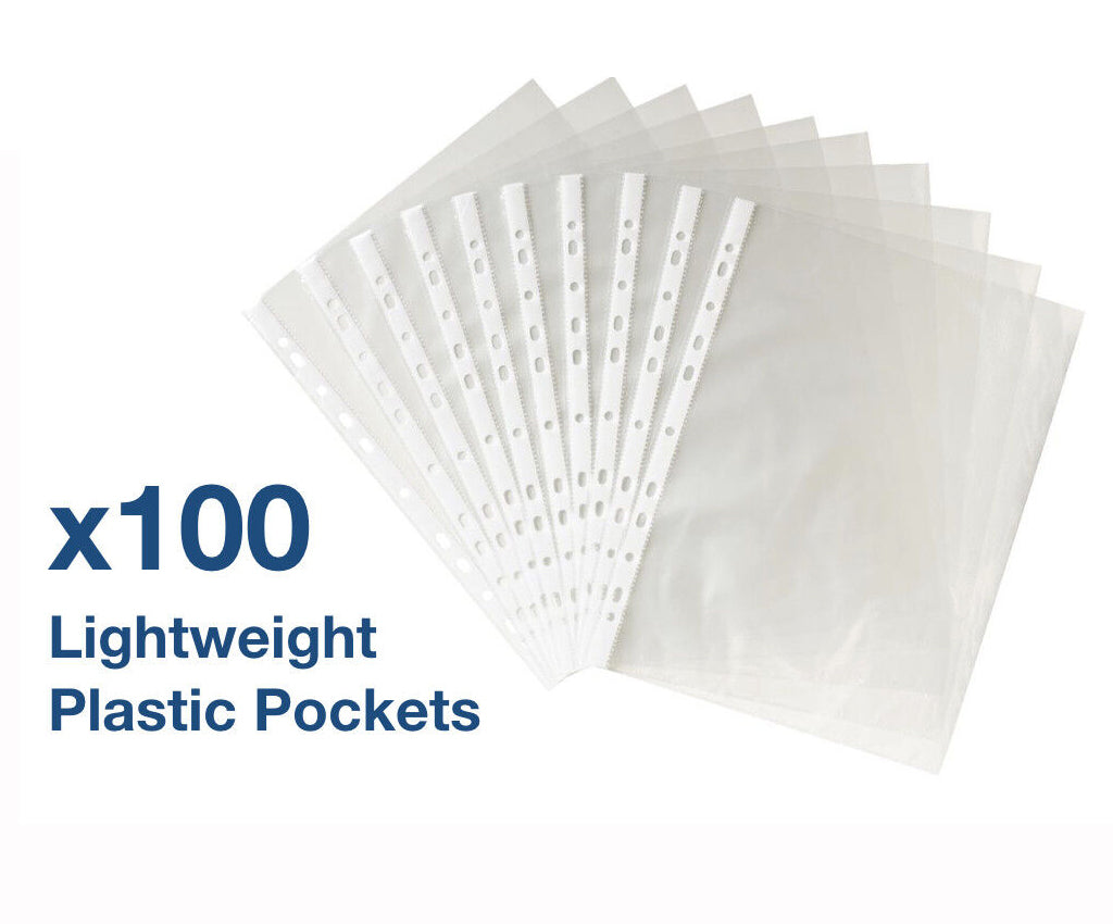 V462-P-03-01-101723-00 100Pack A4 Sheet Protector Plastic Pockets Bulk Lot Clear Reinforced Folders - Image 1