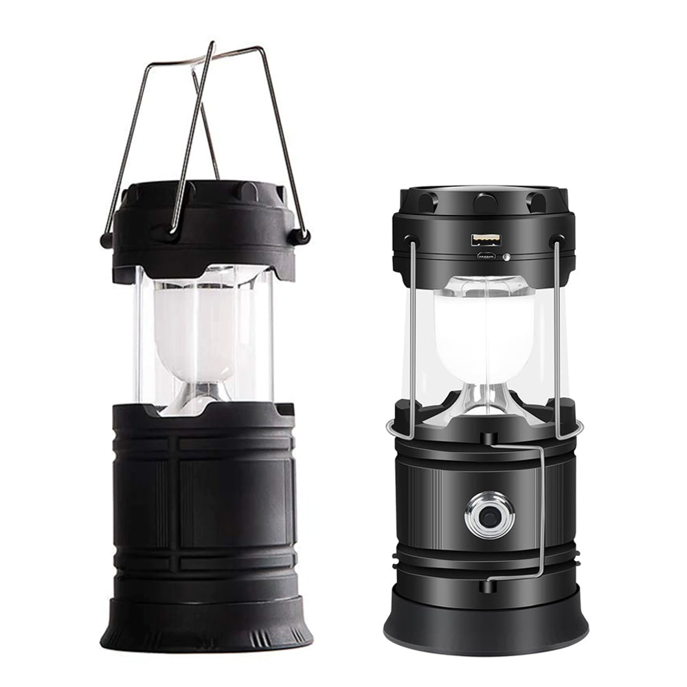 V462-TO-40-01-98722-00 LED Camping Lamp Solar Powered Rechargeable USB Torch Waterproof Emergency Light Lantern - Image 1