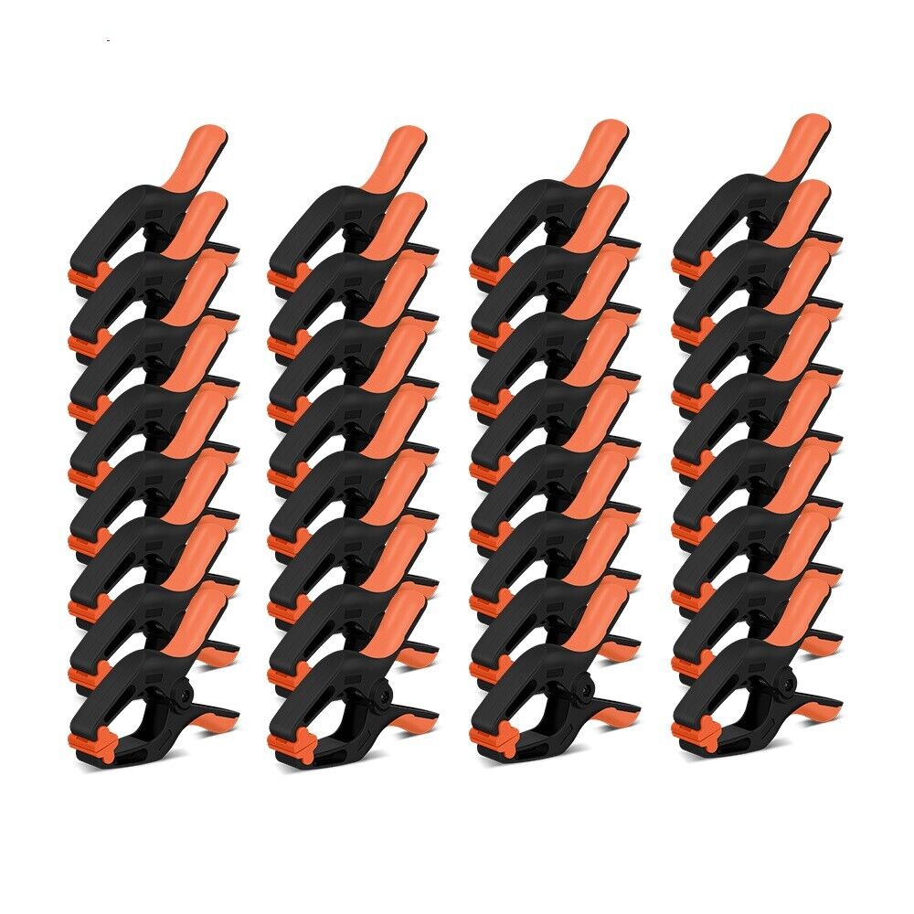 V465-86097-186527-00 HORUSDY 32Pc 7" Nylon Spring Clamp Extra Large Rubber Non-Slip Grip Handle Clips - Image 1
