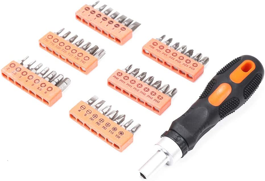 V465-94884-85387-00 58Pc Ratchet Screwdriver Bits Set Nut Driver Setter Hex Torx Key Phillips Slot - Image 1