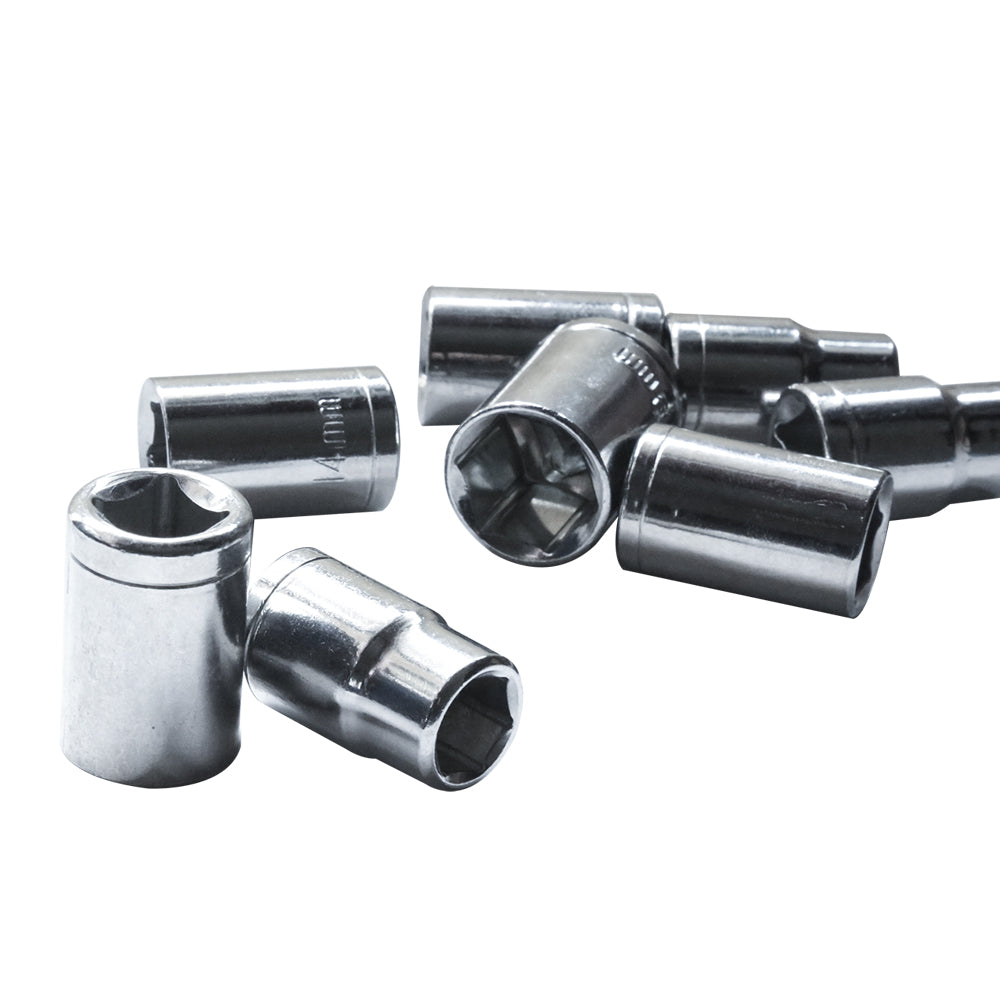 V465-96015-AU-2-85275-00 8Pc Metric Socket Set 1/2" Drive 11MM - 19MM For Wrench CRV Mechanic With Holder - Image 1