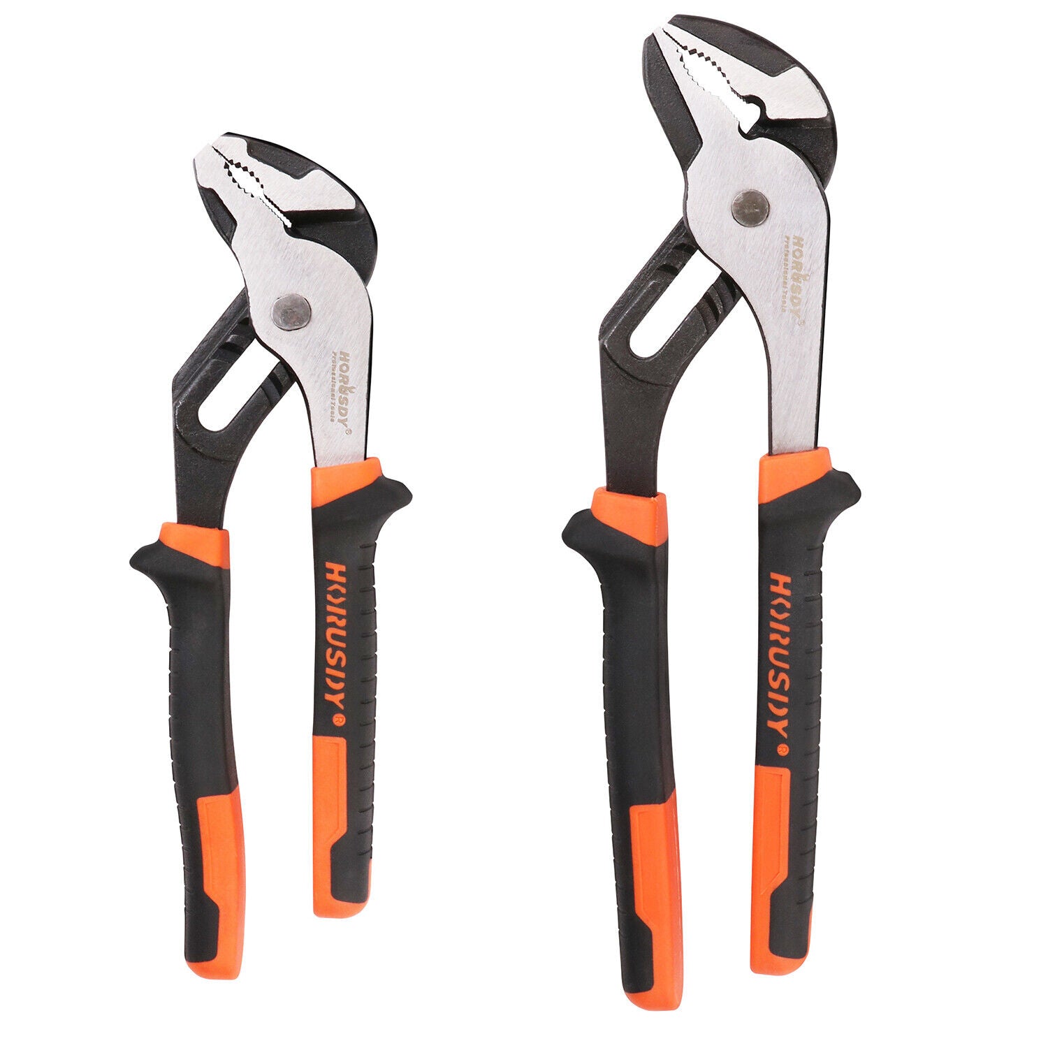 V465-97654-85374-00 2Pc Groove Joint Pliers 8 & 10-inch Multi Grip Non-Slip Heavy Duty Pipe Wrench - Image 1