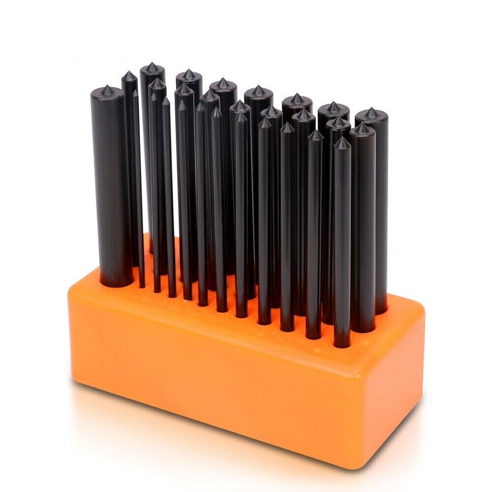 V465-97754-186535-00 28x Center Transfer Punches Set Machinists Tool Punch Stand Heat Treated Steel - Image 1