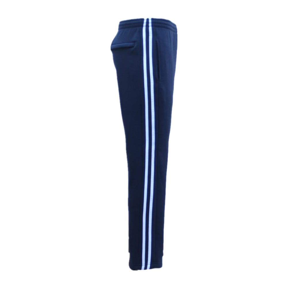 V474-211287-102107-00 Men's Fleece Casual Sports Track Pants w Zip Pocket Striped Sweat Trousers S-6XL, Navy, XL - Image 1