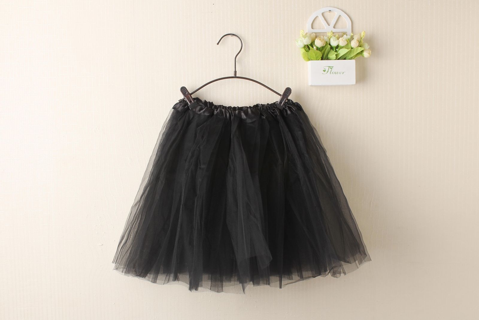 V474-211387-103678-00 New Adults Tulle Tutu Skirt Dressup Party Costume Ballet Womens Girls Dance Wear, Black, Kids - Image 1
