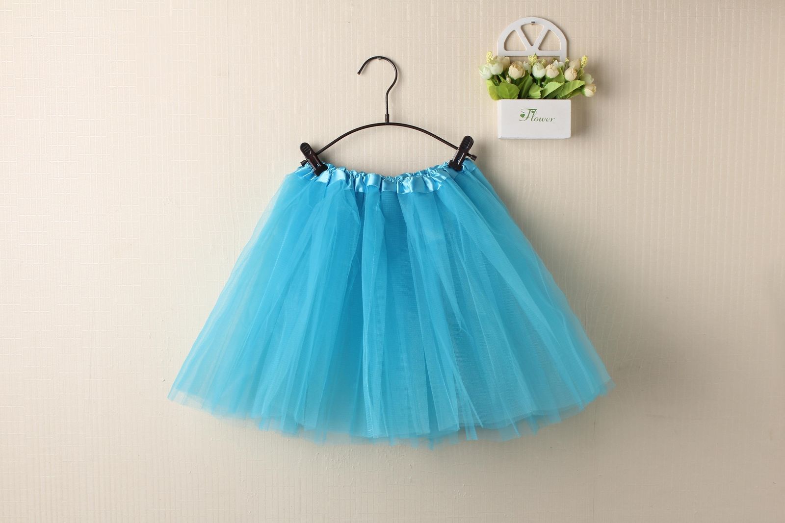 V474-211390-101809-00 New Adults Tulle Tutu Skirt Dressup Party Costume Ballet Womens Girls Dance Wear, Blue, Kids - Image 1