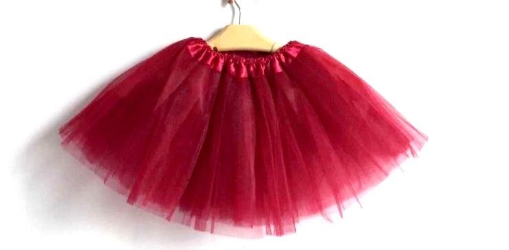 V474-211391-101909-00 New Adults Tulle Tutu Skirt Dressup Party Costume Ballet Womens Girls Dance Wear, Burgundy, Adults - Image 1