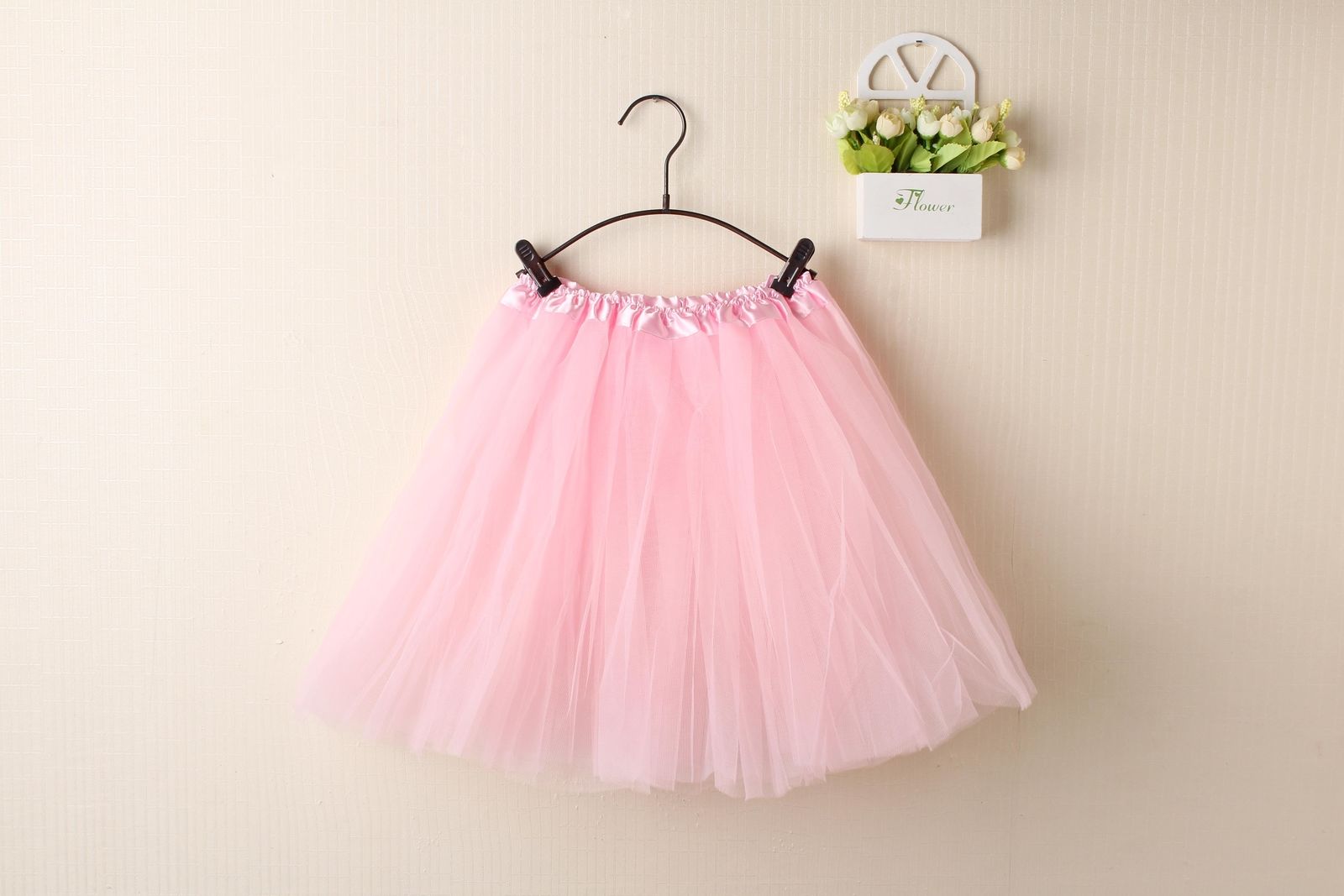 V474-211403-101968-00 New Adults Tulle Tutu Skirt Dressup Party Costume Ballet Womens Girls Dance Wear, Light Pink, Kids - Image 1
