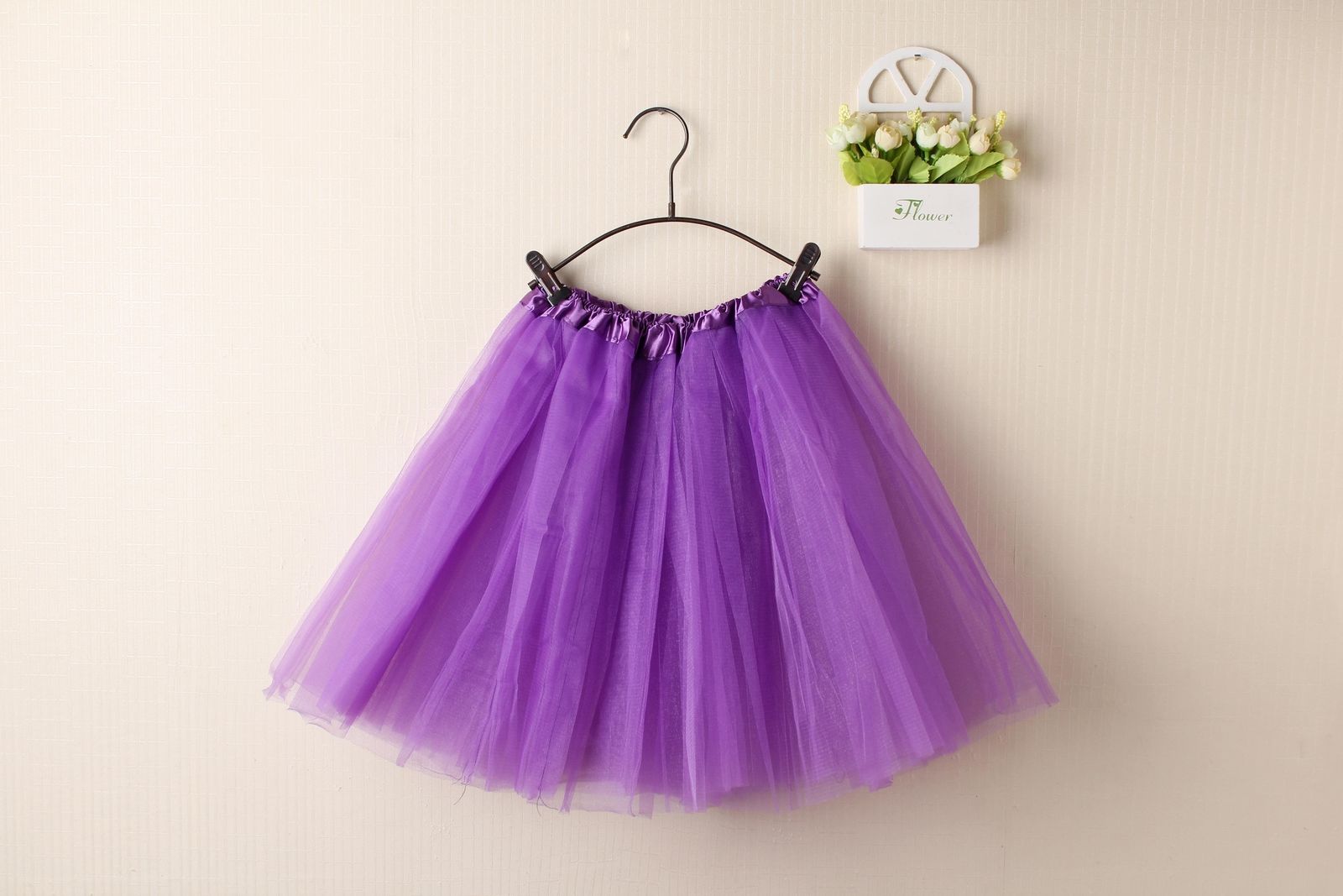 V474-211418-101822-00 New Adults Tulle Tutu Skirt Dressup Party Costume Ballet Womens Girls Dance Wear, Purple, Kids - Image 1