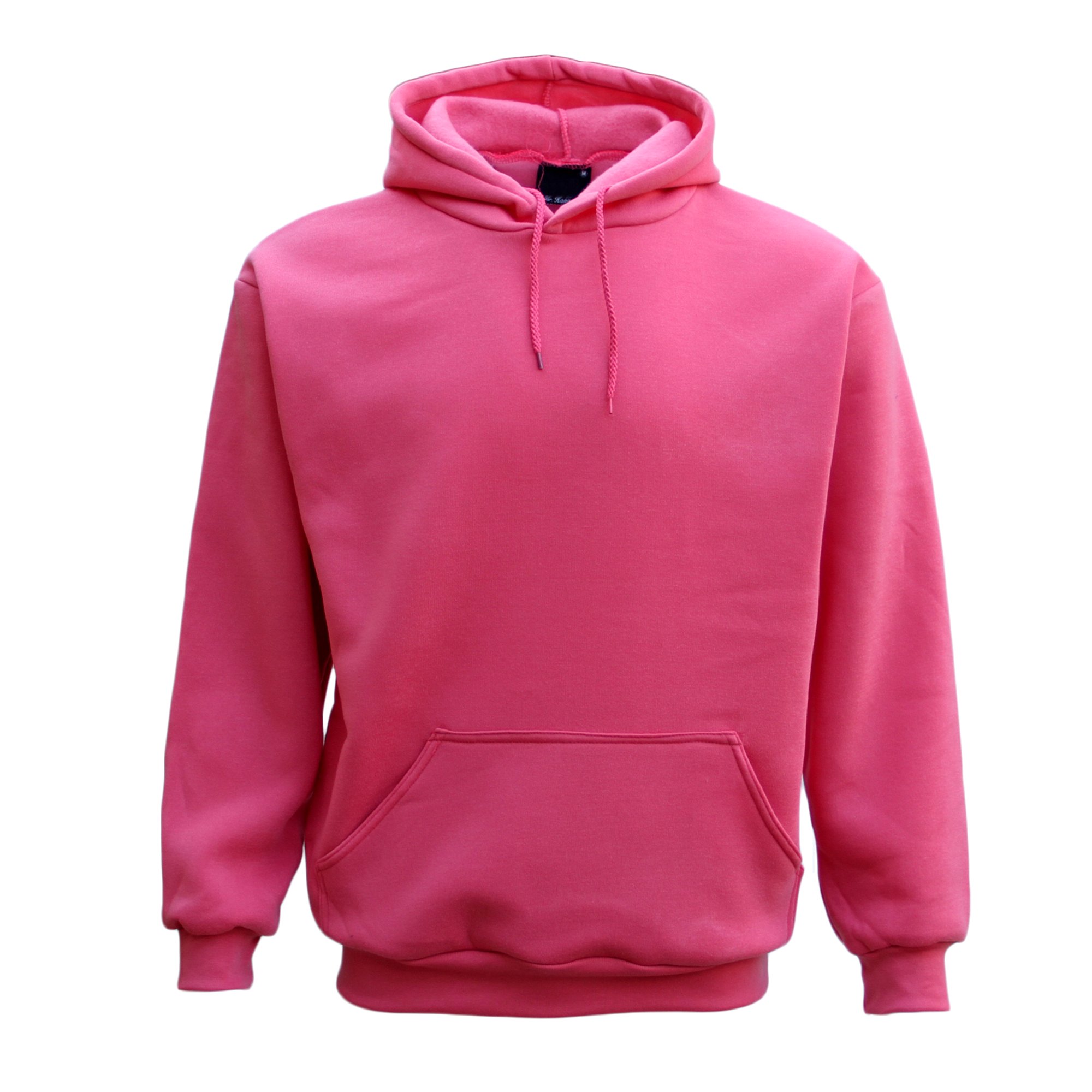 V474-213269-99470-00 Adult Unisex Men's Basic Plain Hoodie Pullover Sweater Sweatshirt Jumper XS-8XL, Hot Pink, 2XL - Image 1