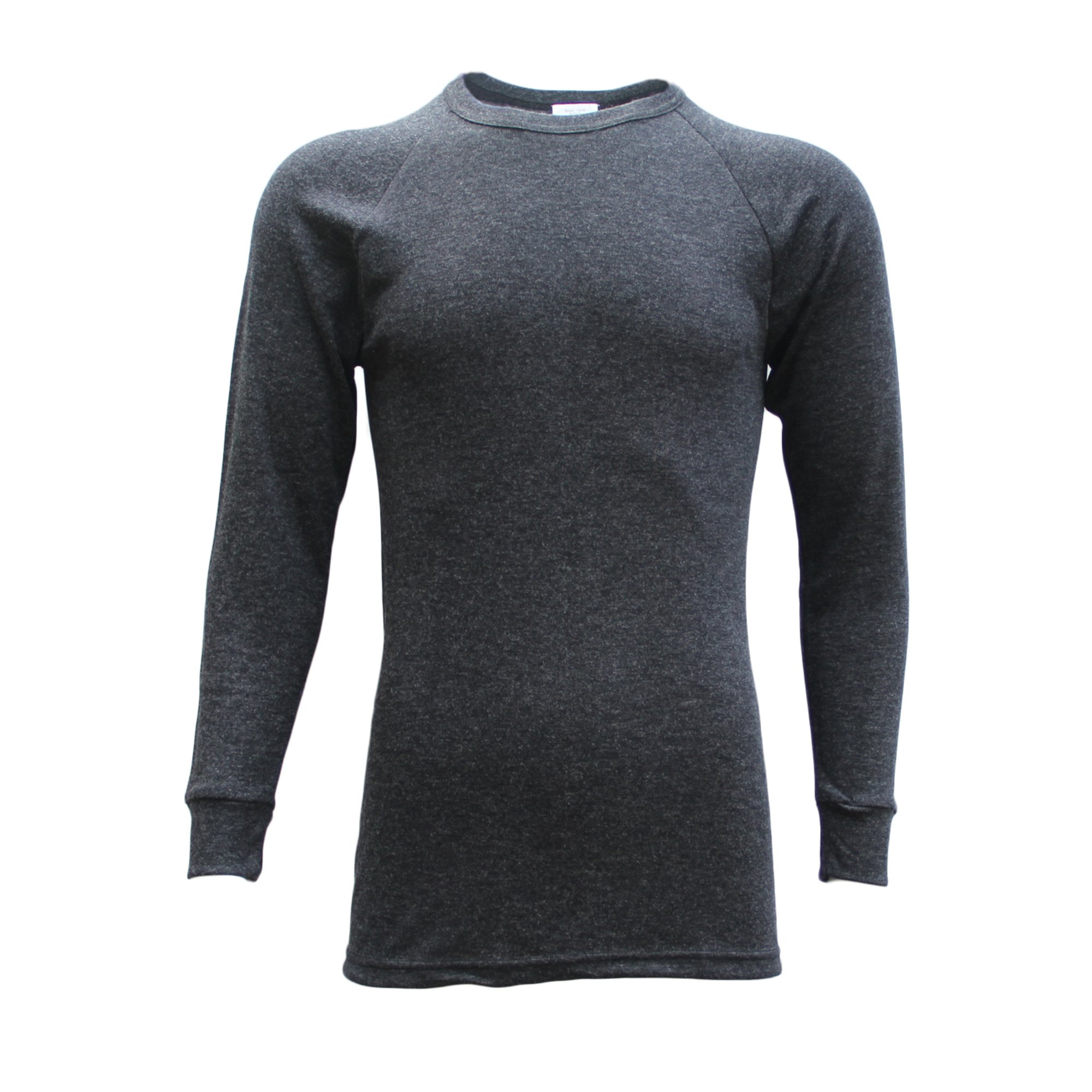 V474-215039-102683-00 Mens Merino Wool Top Pants Thermal Leggings Long Johns Underwear Pajamas, Men's Top - Black, 2XL - Image 1