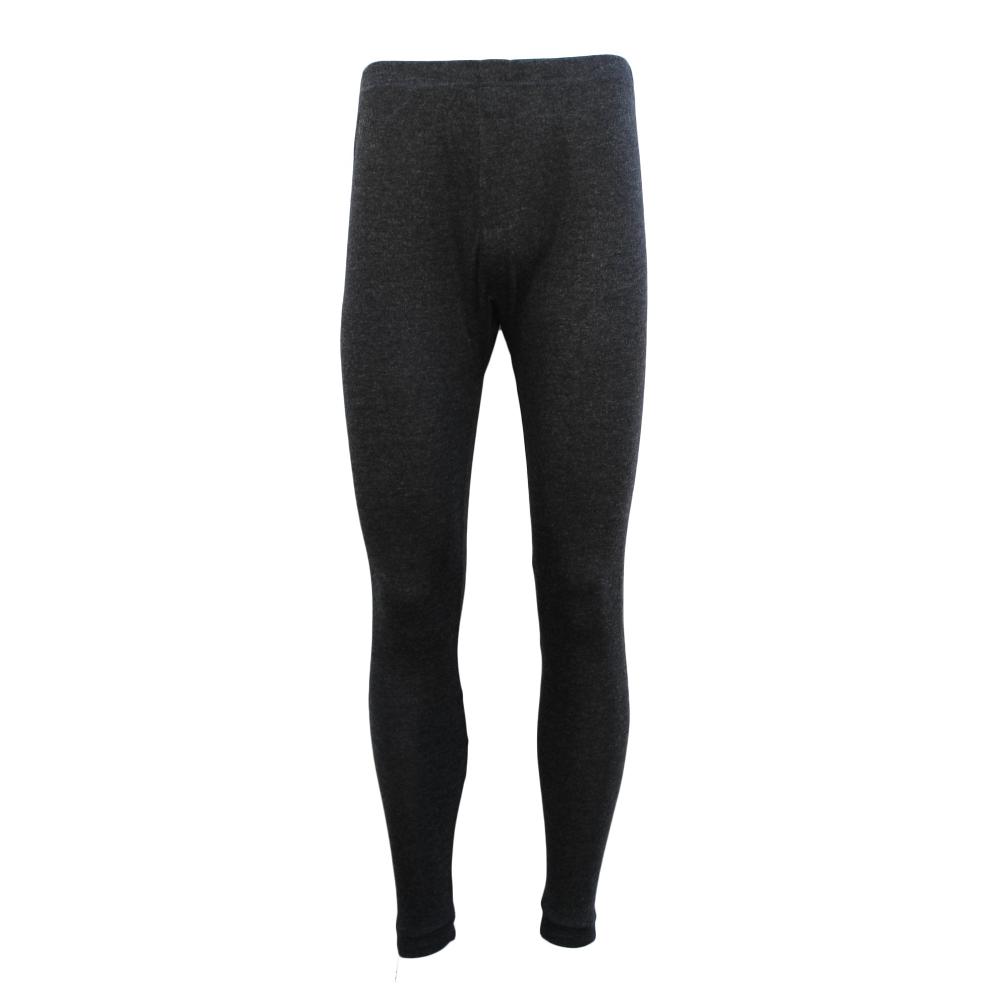 V474-215061-102742-00 Mens Merino Wool Top Pants Thermal Leggings Long Johns Underwear Pajamas, Men's Long Johns - Black, 2XL - Image 1