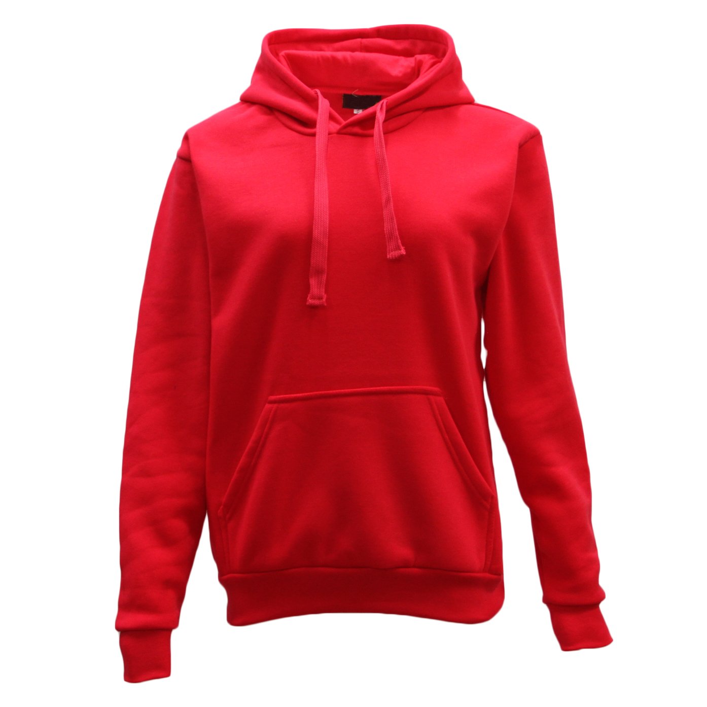 V474-226391-99543-00 Adult Unisex Men's Basic Plain Hoodie Pullover Sweater Sweatshirt Jumper XS-8XL, Red, XS - Image 1