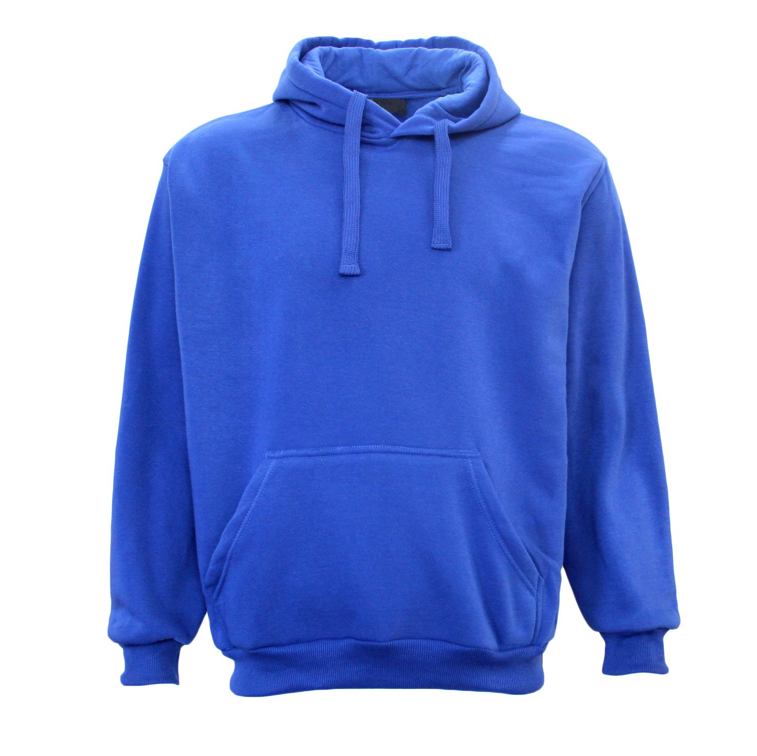 V474-226394-99545-00 Adult Unisex Men's Basic Plain Hoodie Pullover Sweater Sweatshirt Jumper XS-8XL, Royal Blue, XL - Image 1