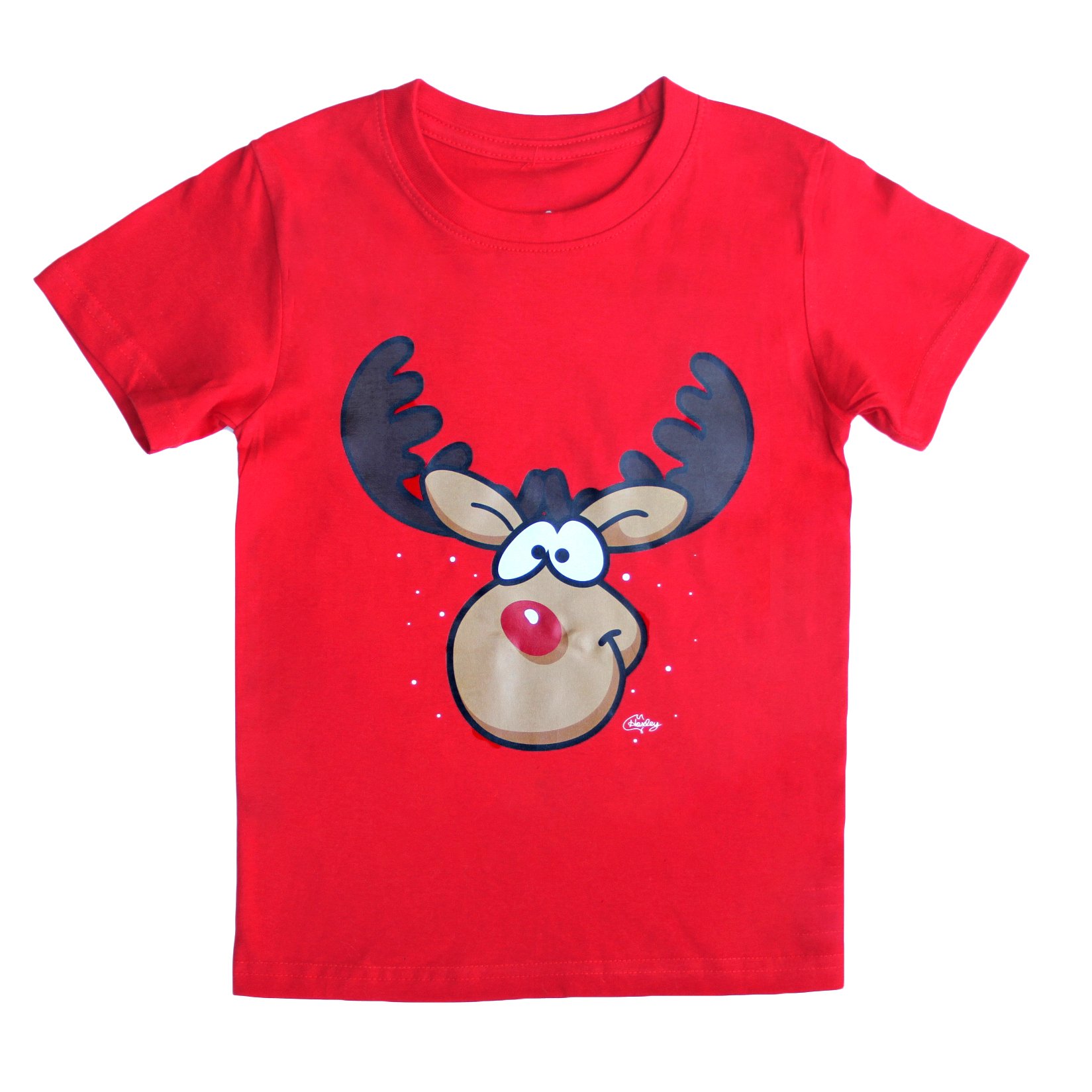V474-230757-103499-00 New Funny Adult Xmas Christmas T Shirt Tee Mens Womens 100% Cotton Jolly Ugly, Reindeer (Red), XL - Image 1