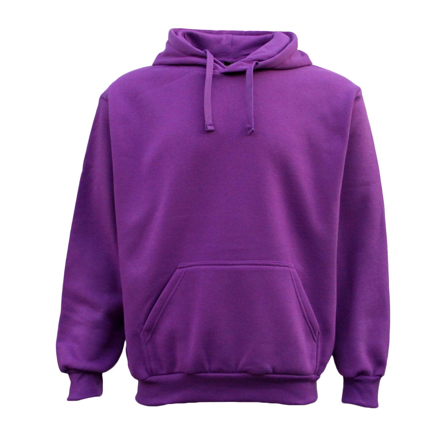 V474-420328-99684-00 Adult Unisex Men's Basic Plain Hoodie Pullover Sweater Sweatshirt Jumper XS-8XL, Purple, 4XL - Image 1