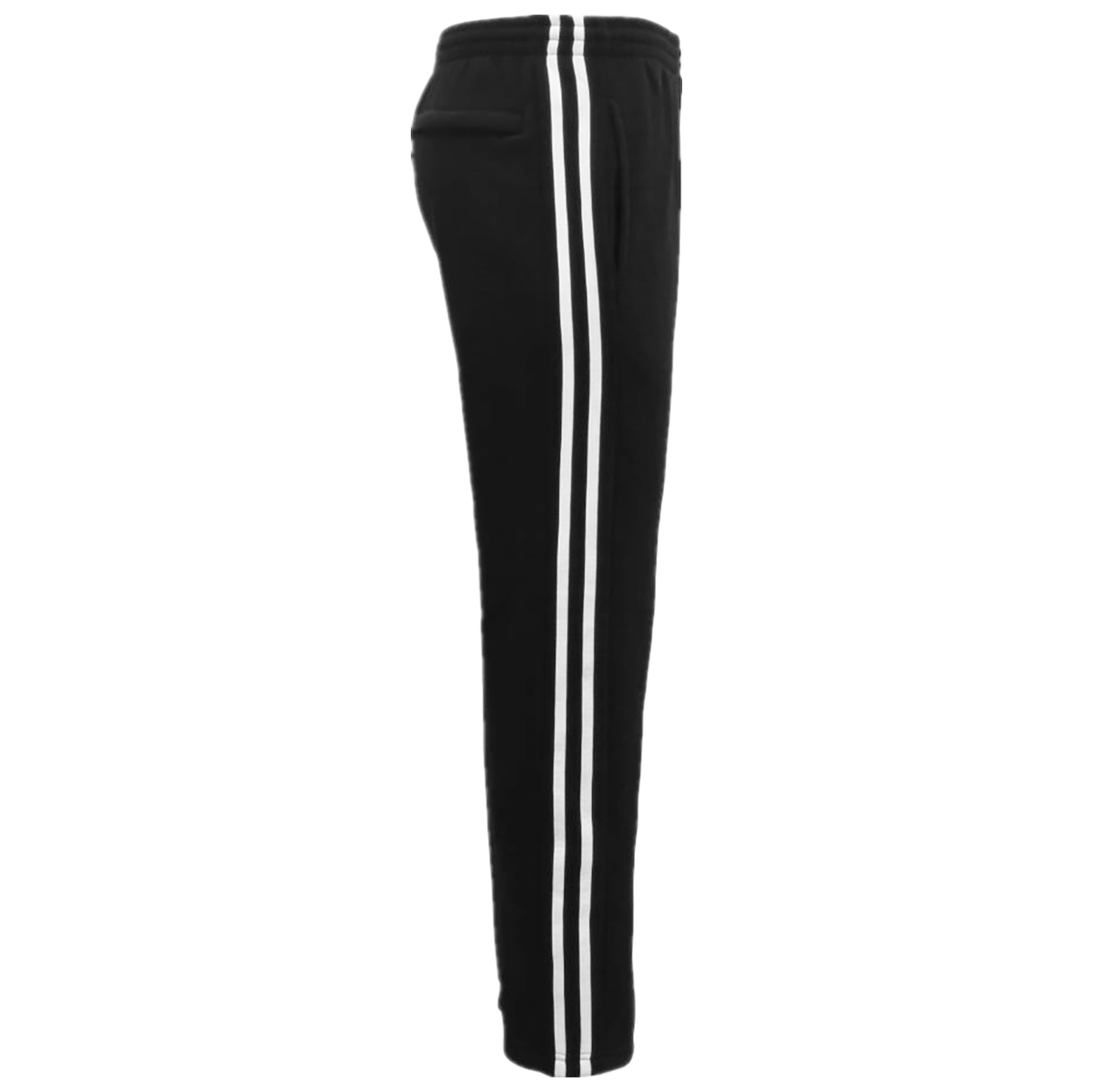 V474-424125-102128-00 Men's Fleece Casual Sports Track Pants w Zip Pocket Striped Sweat Trousers S-6XL, Black, 6XL - Image 1