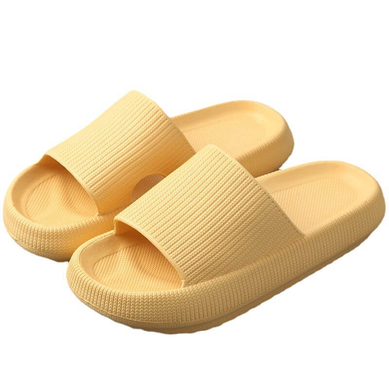 V474-483986-103825-00 Pillow Slides Sandals Non-Slip Ultra Soft Slippers Cloud Shower EVA Home Shoes, Yellow, 36/37 - Image 1