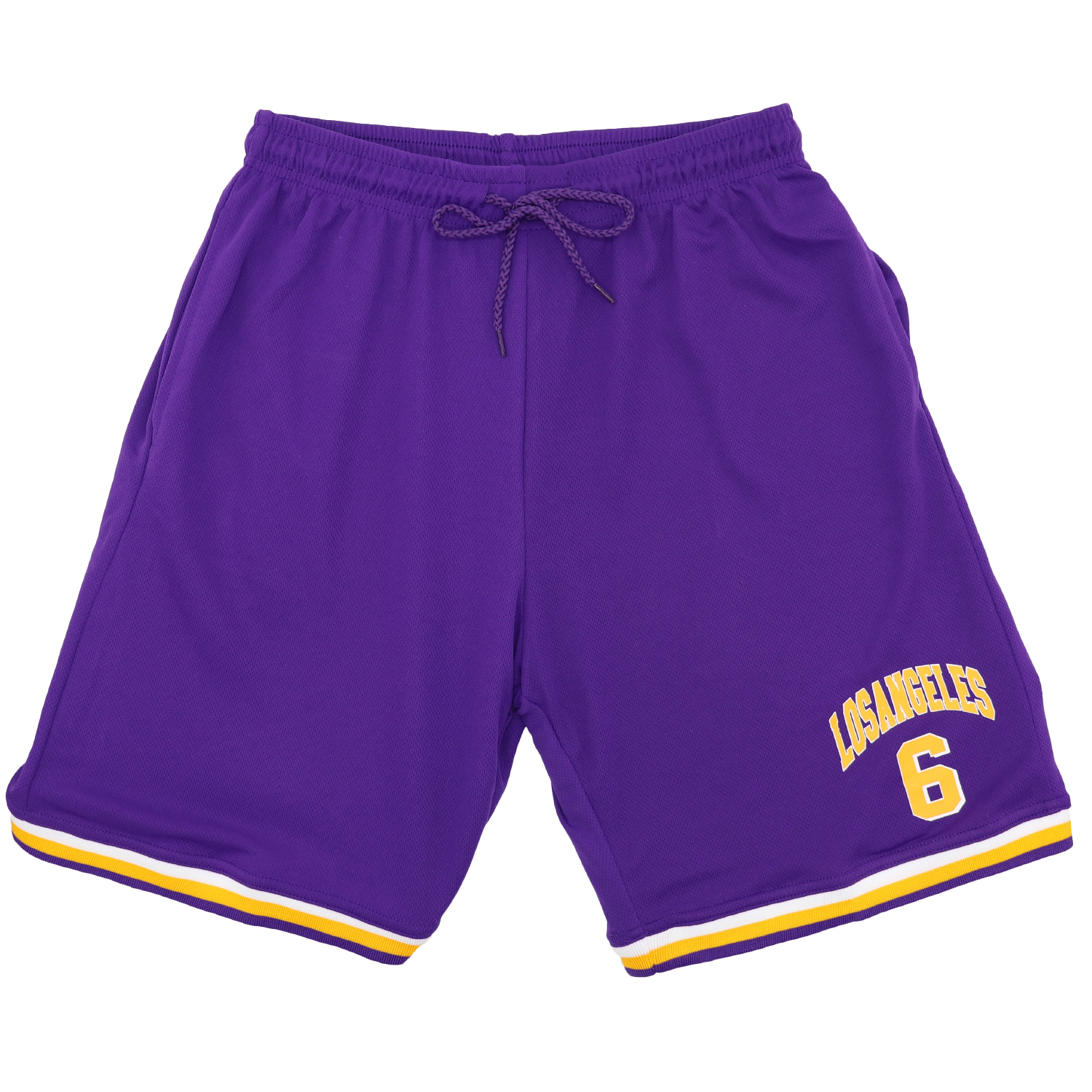 V474-563583-102520-00 Men's Basketball Sports Shorts Gym Jogging Swim Board Boxing Sweat Casual Pants, Purple - Los Angeles 6, 2XL - Image 1