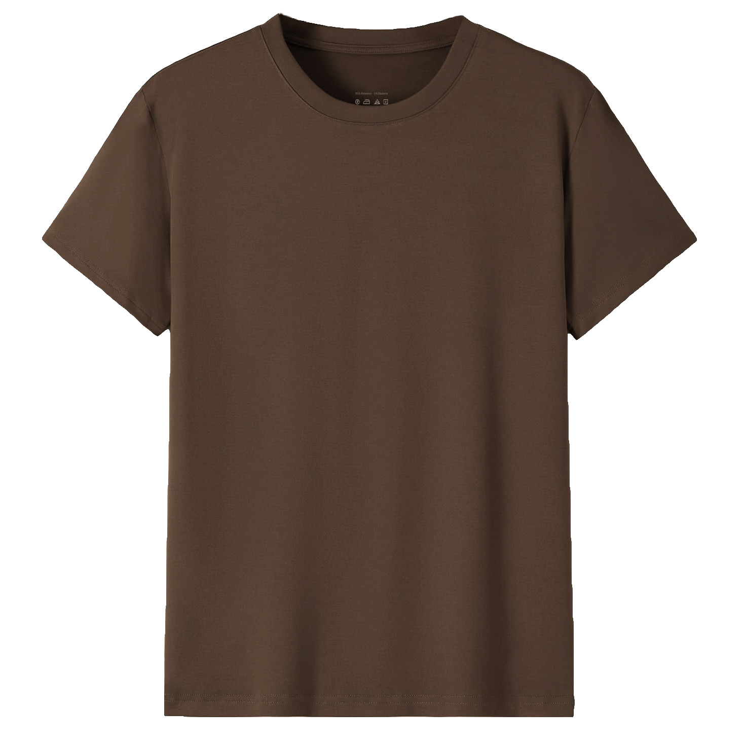 V474-628064-100347-00 Adult 100% Cotton T-Shirt Unisex Men's Basic Plain Blank Crew Tee Tops Shirts, Coffee, S - Image 1