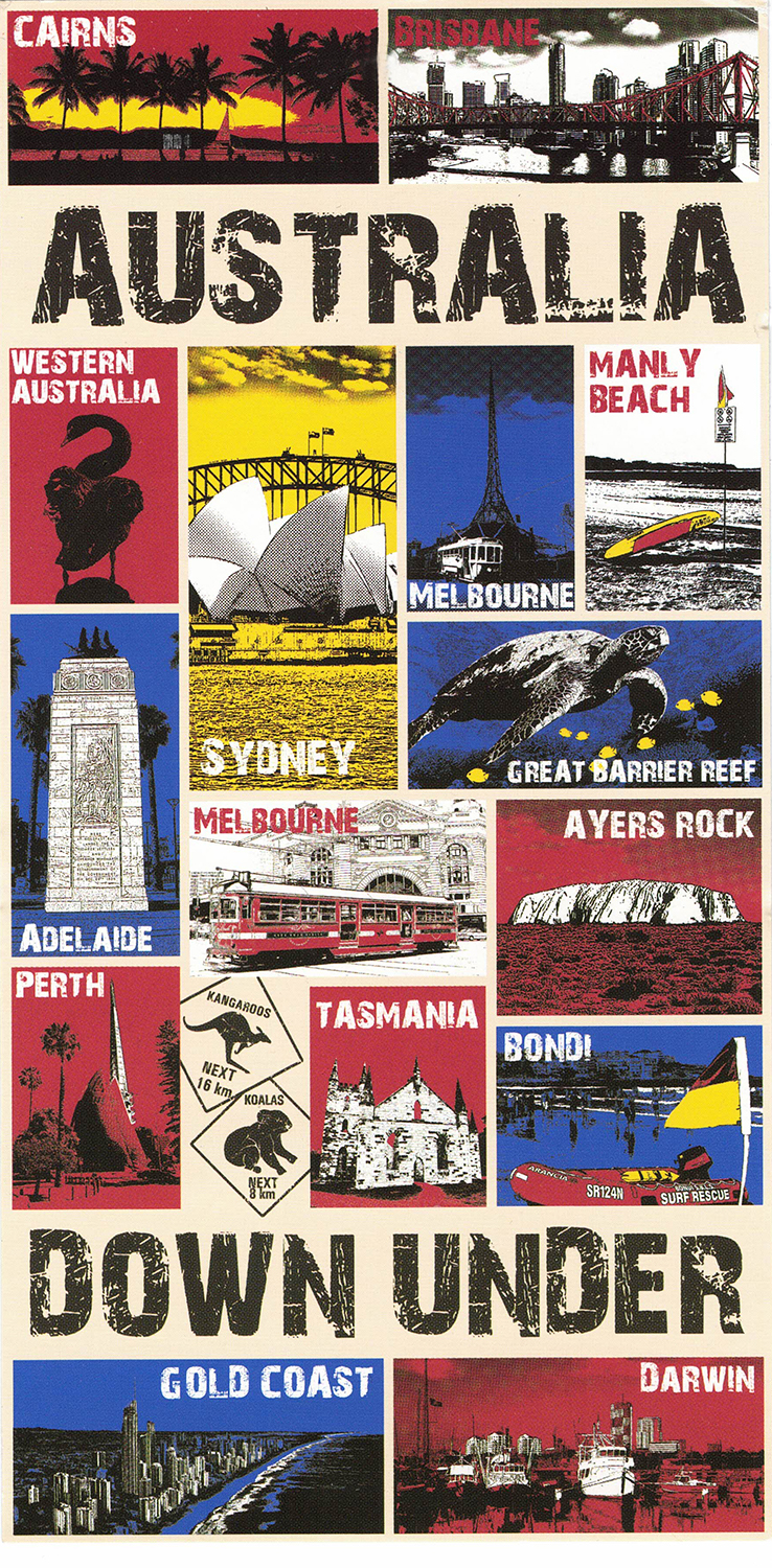 V474-701288-216821-00 100% Cotton Australian Souvenir Aussie Kangaroos Flag Soft Beach Bath Towel Gift, Australia Down Under - Image 1